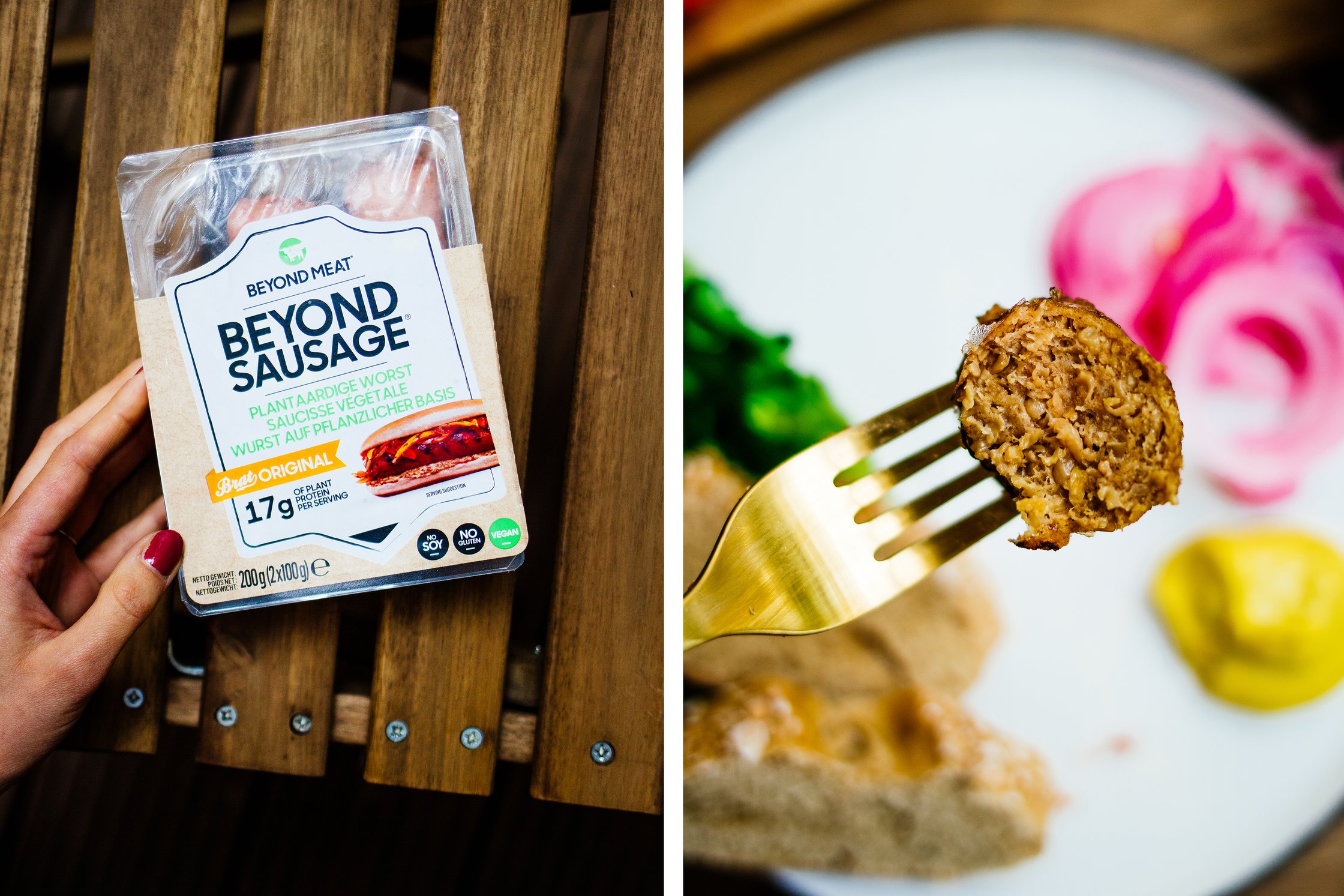 vegan sausages from beyond meat
