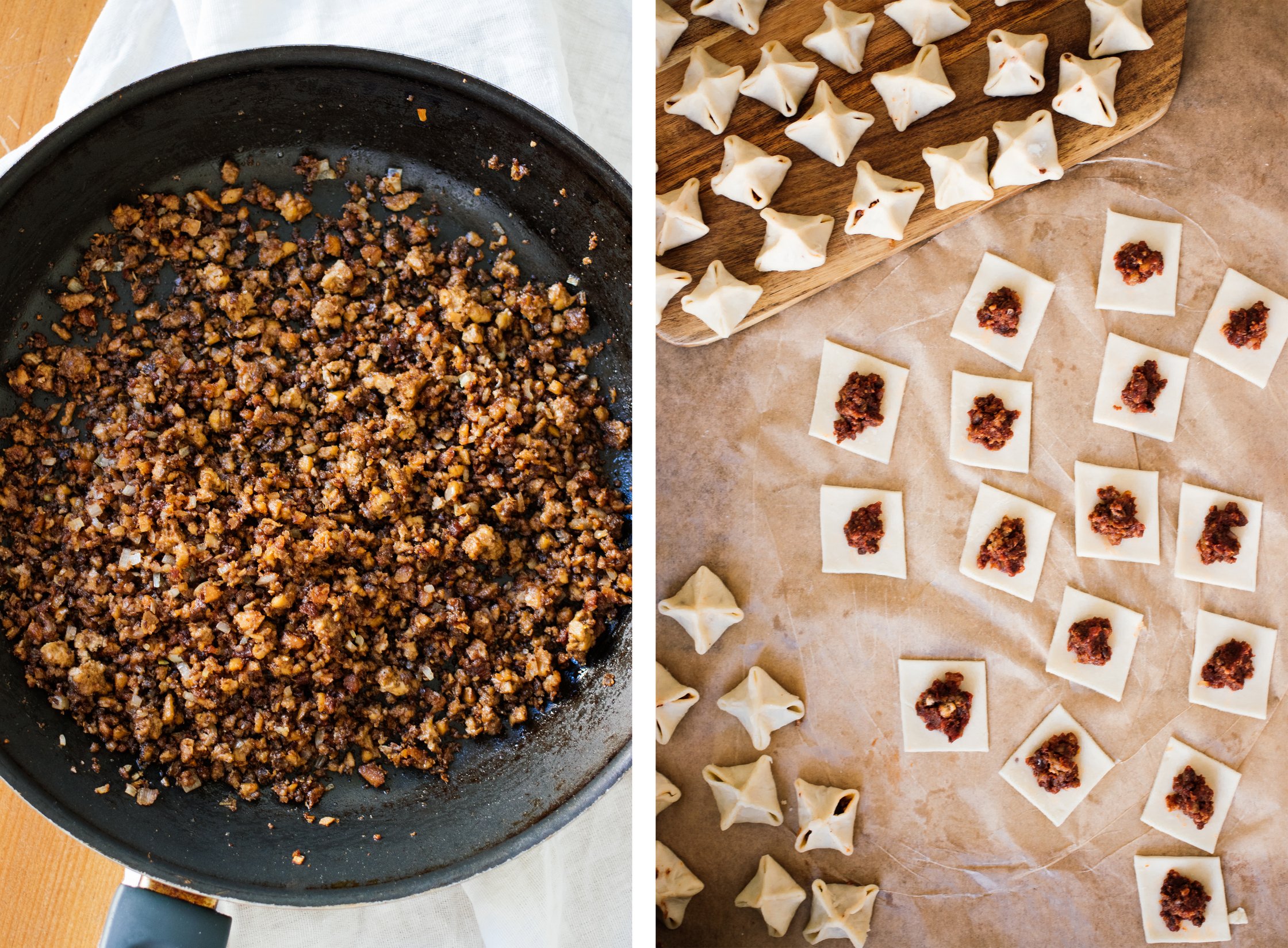 how to prepare and fill manti
