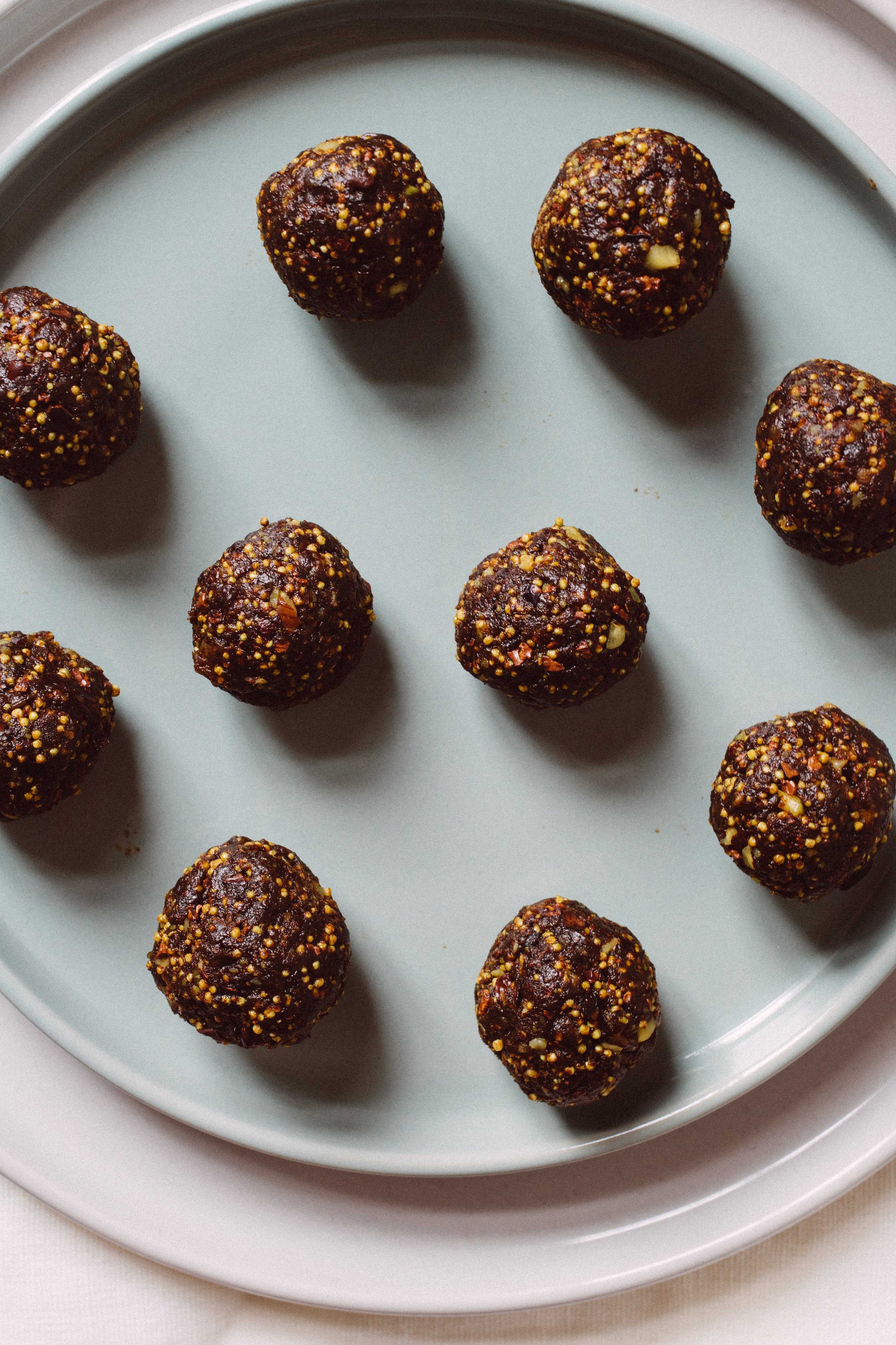 energy balls on a plate