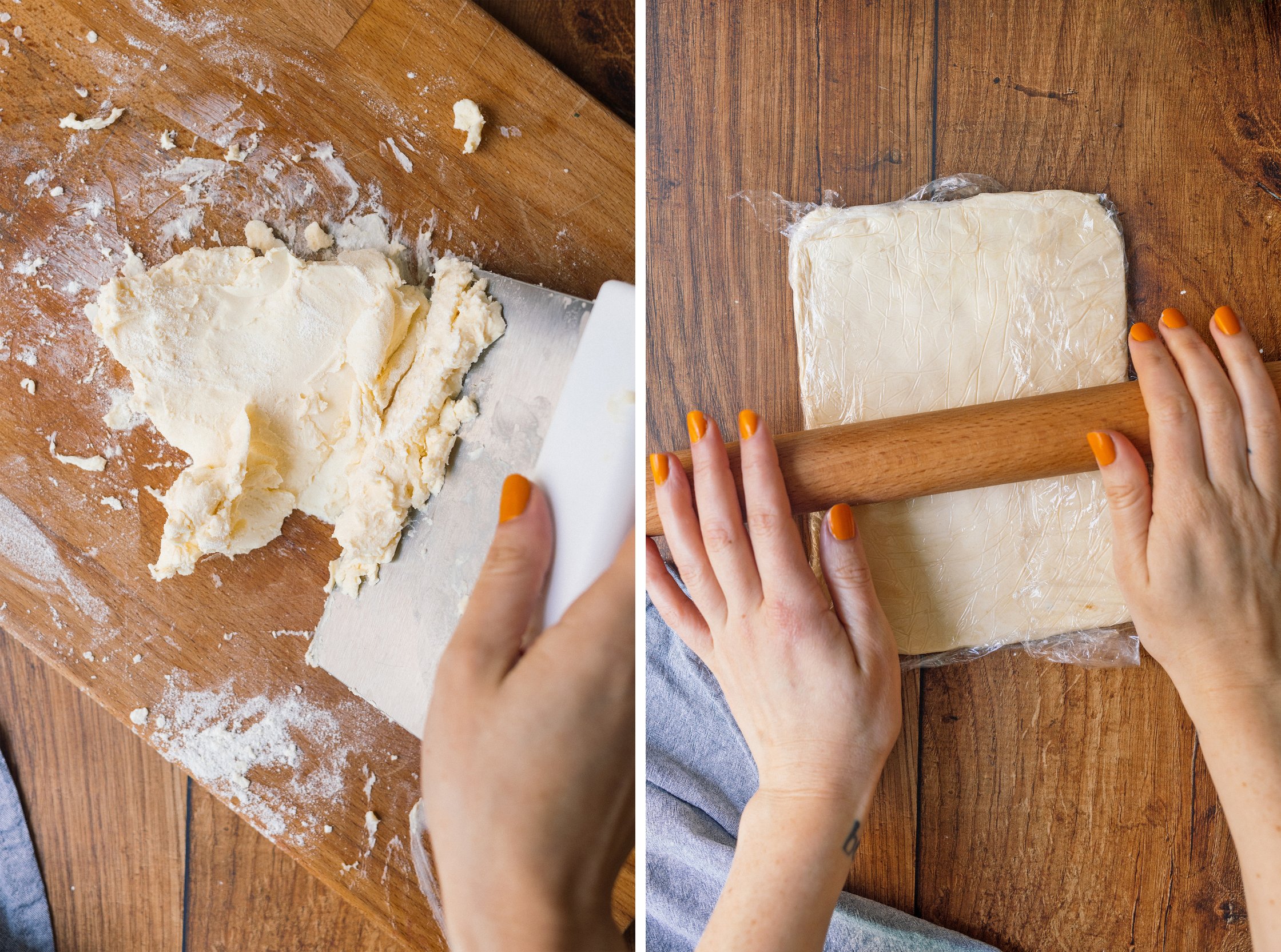 preparing vegan butter plate