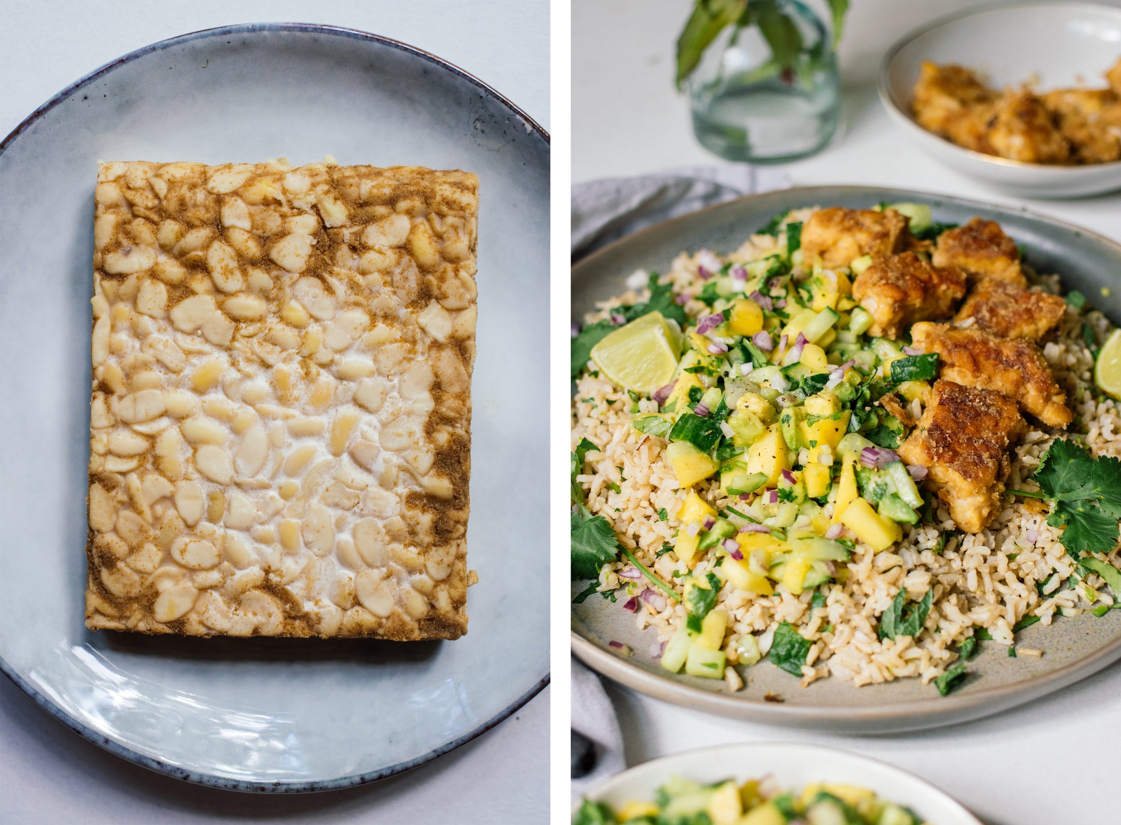 tempeh on a plate