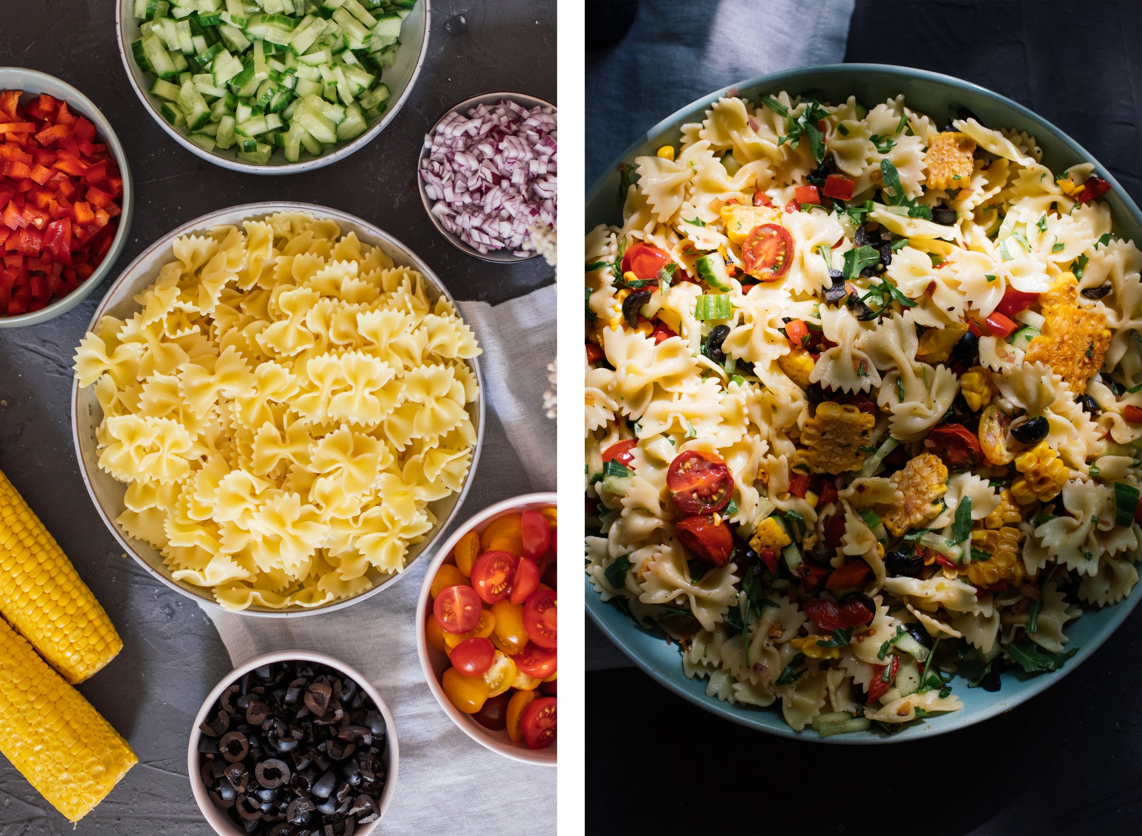 zutaten für veganen nudelsalat