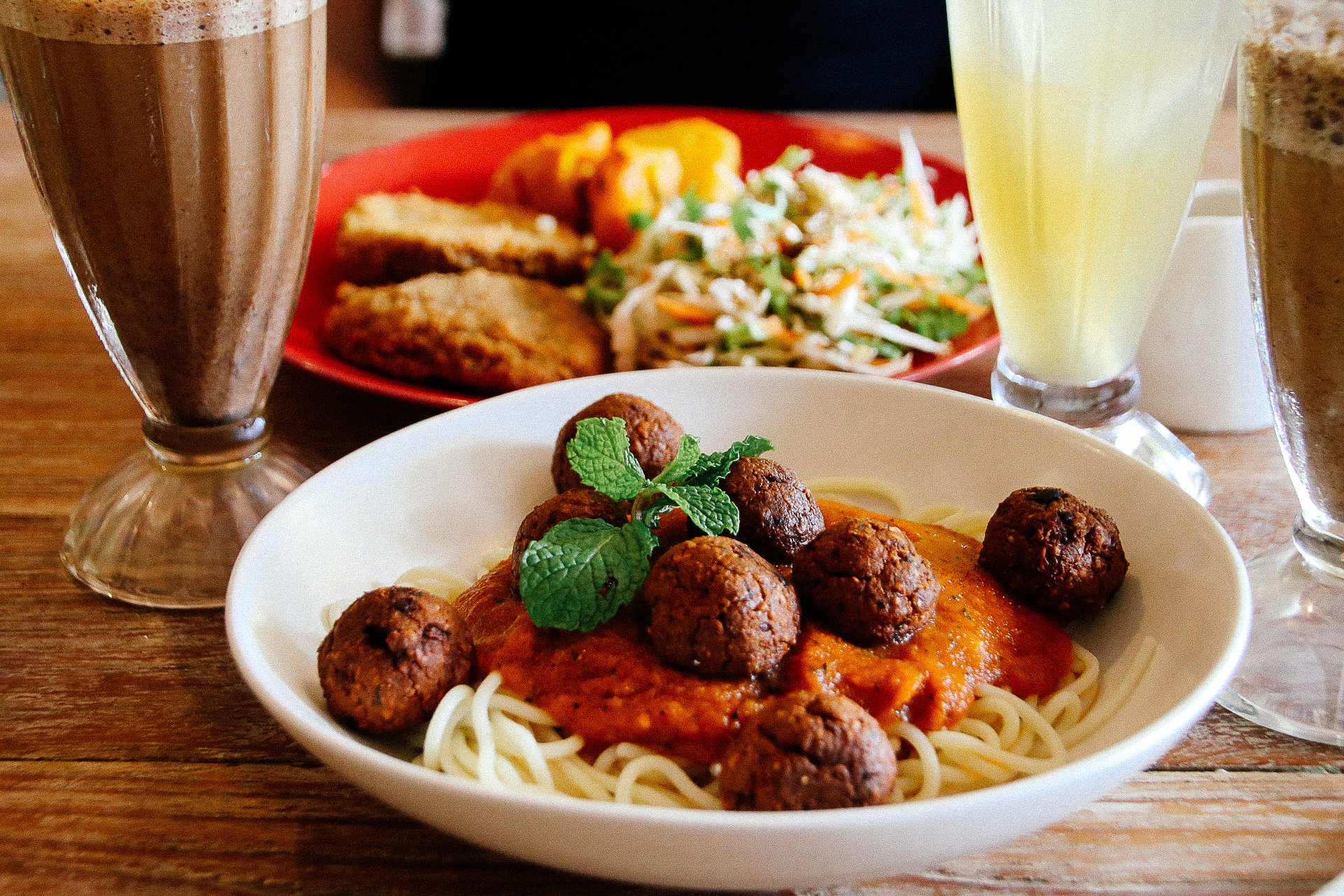 Spaghetti mit Fleischbällchen