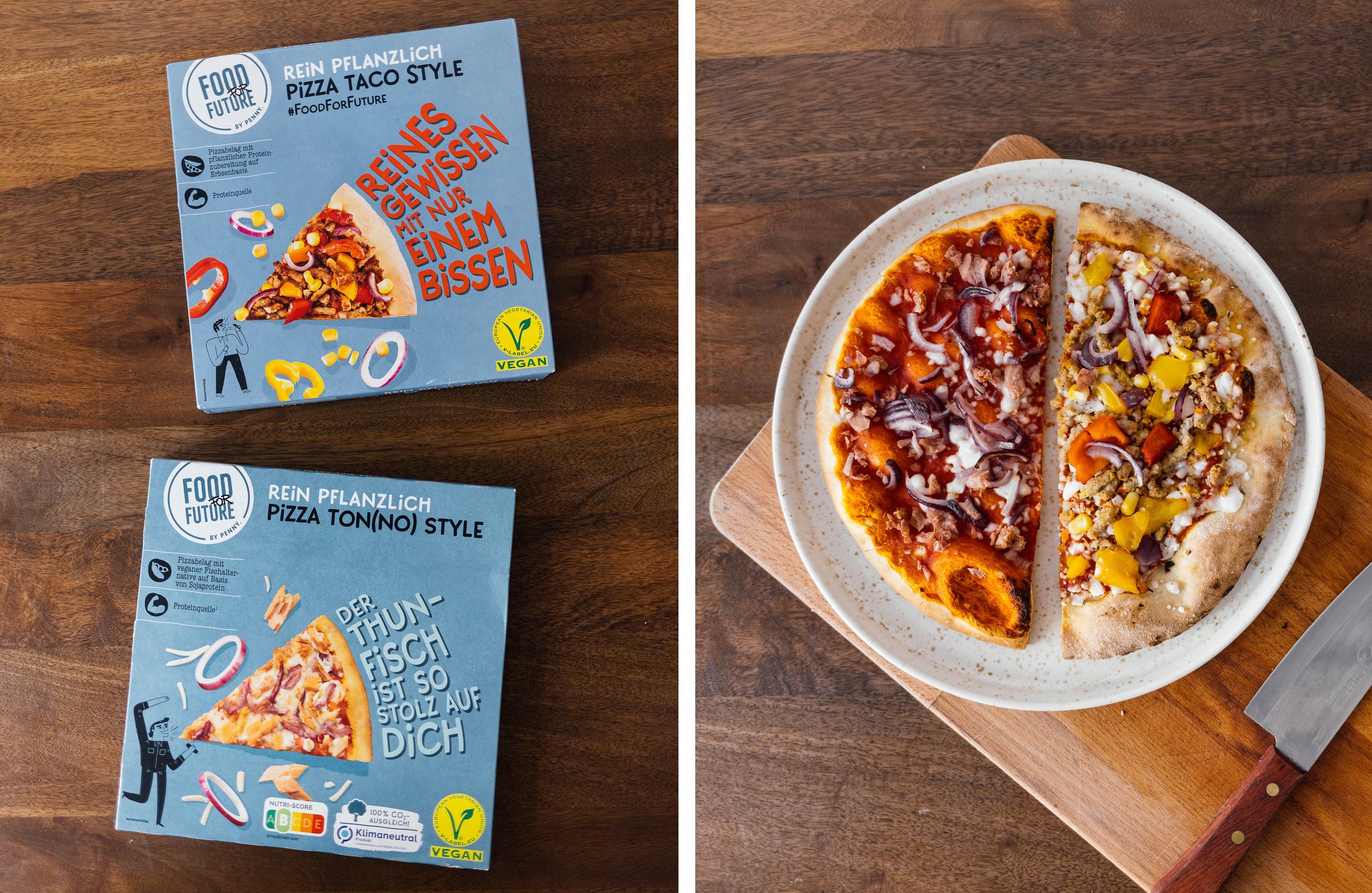 vegan frozen pizza from Penny
