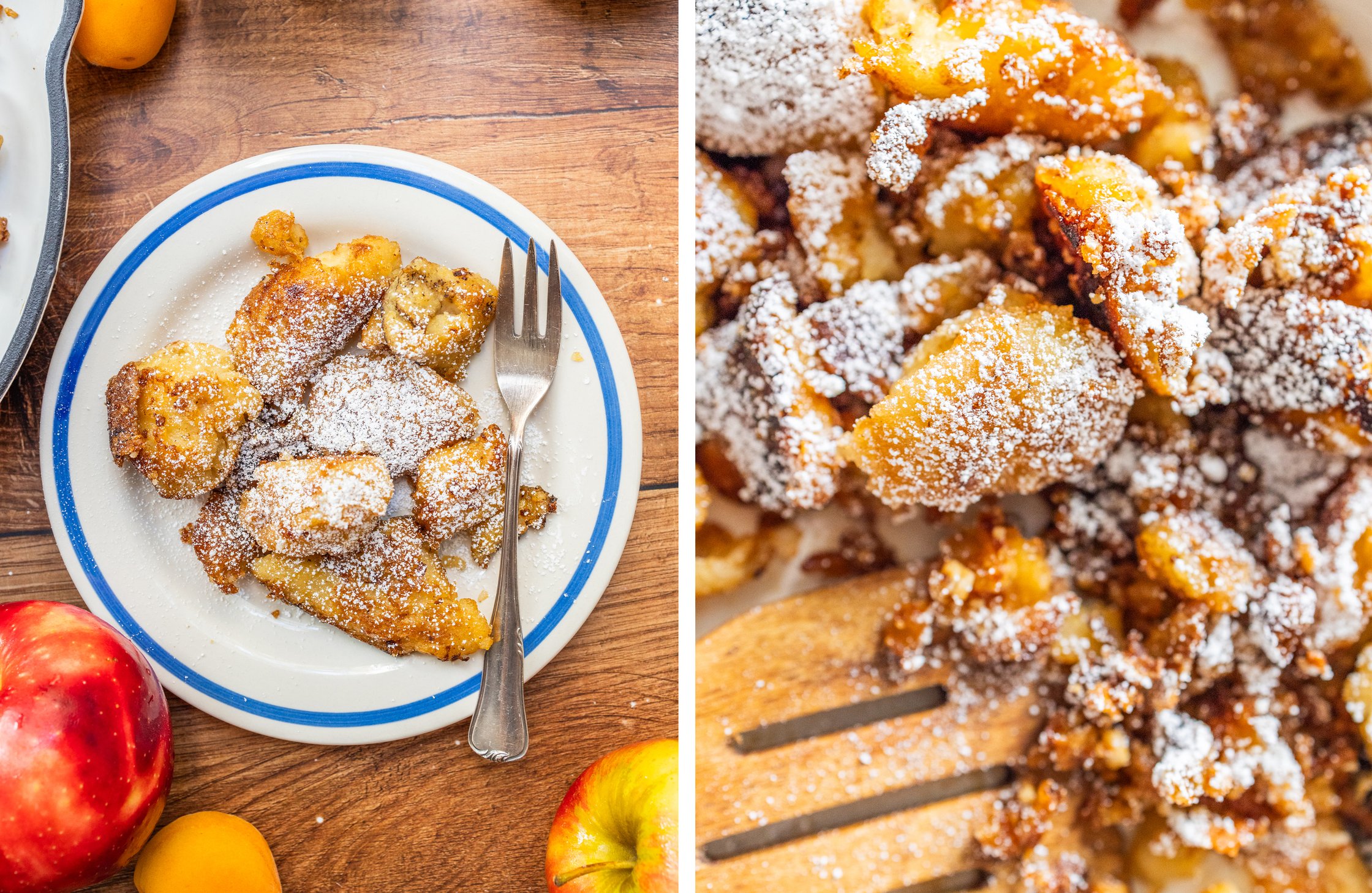 Here are detailed photos of the Kaiserschmarrn portrayed.