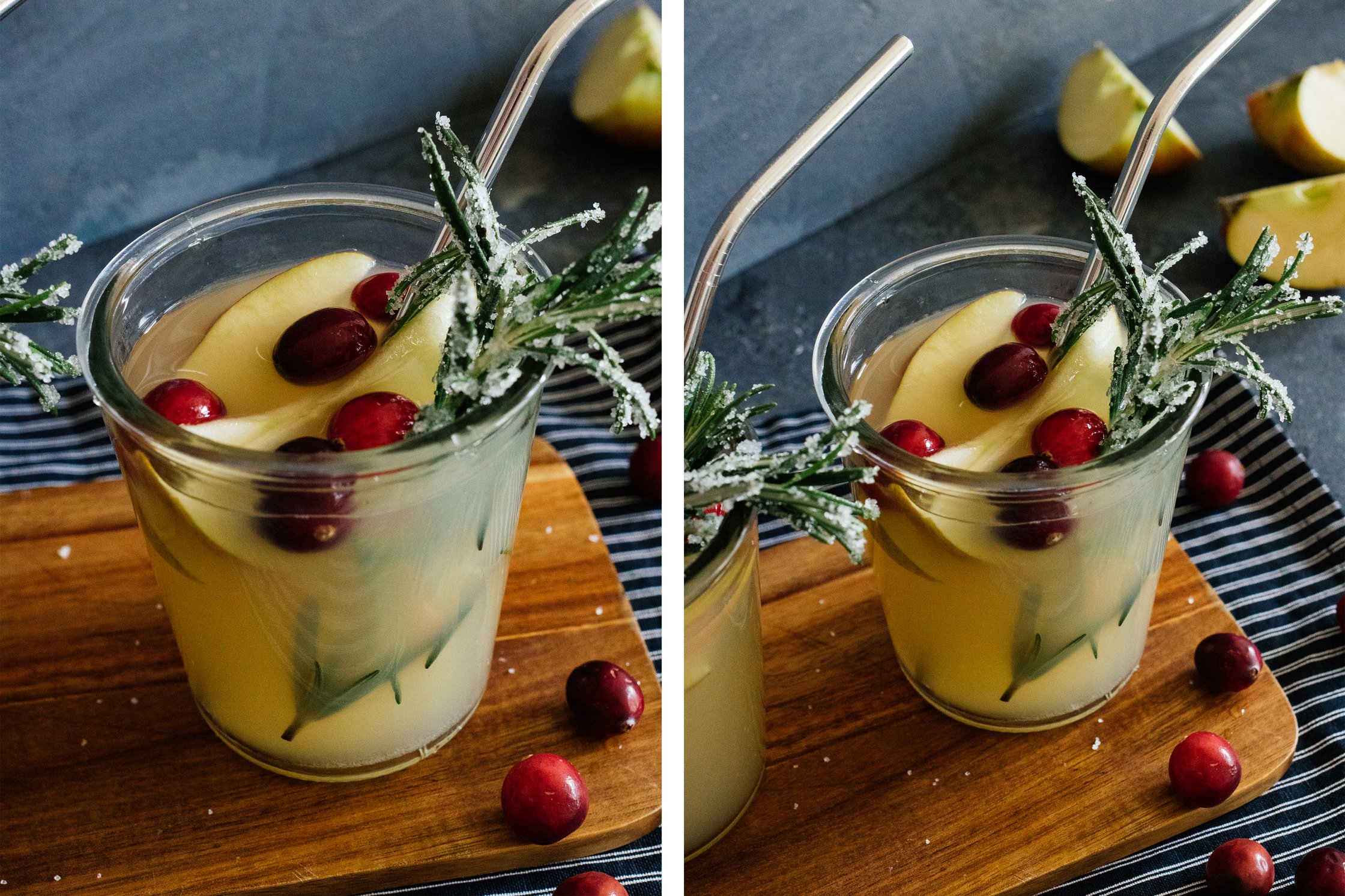 Weihnachtlicher Wopfel Drink im Glas