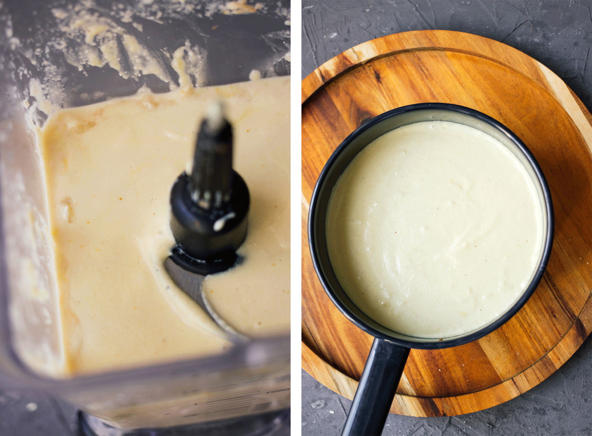 gif from adding sides to vegan cheese fondue