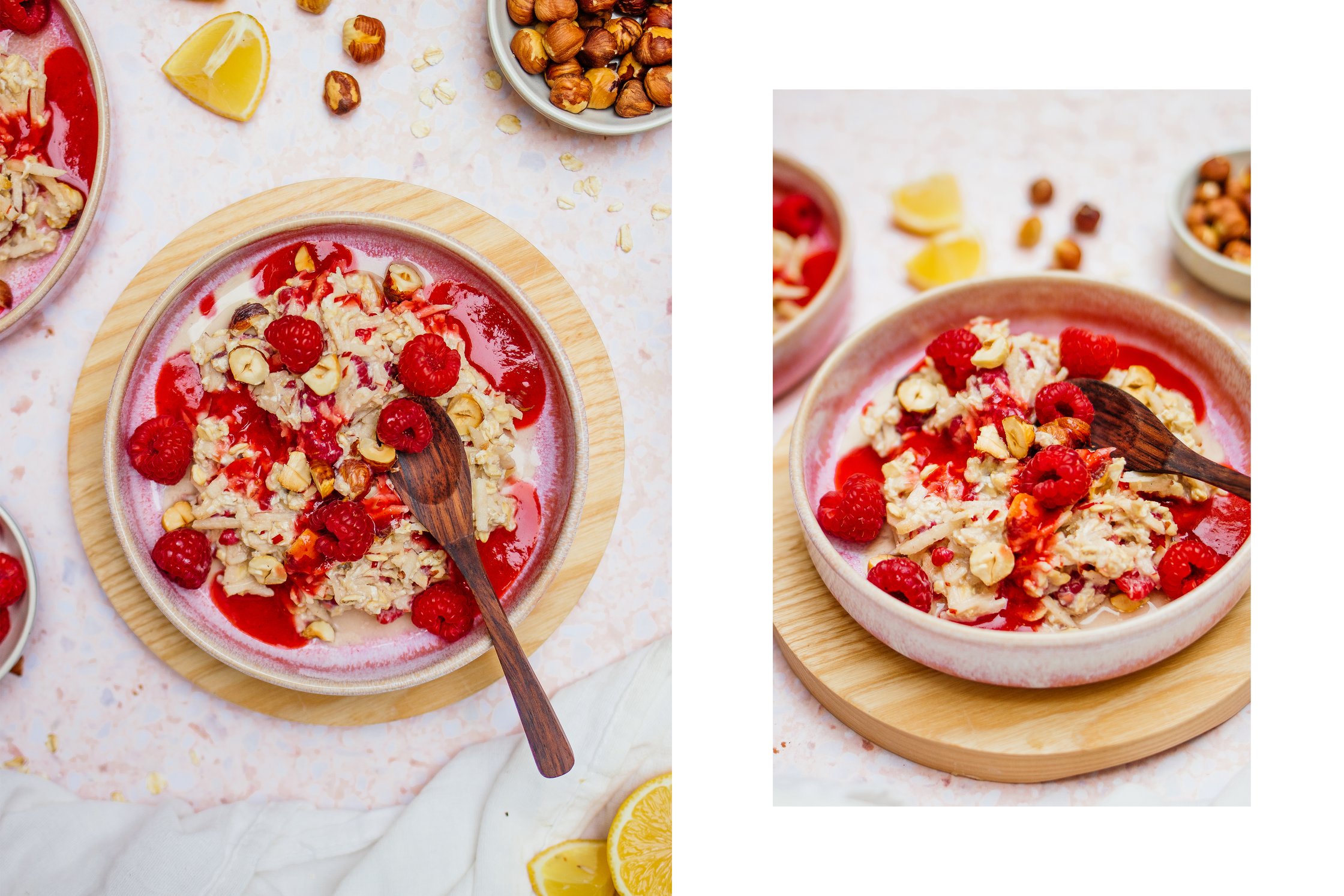 veganes Birchermüsli mit Nüssen und Beeren