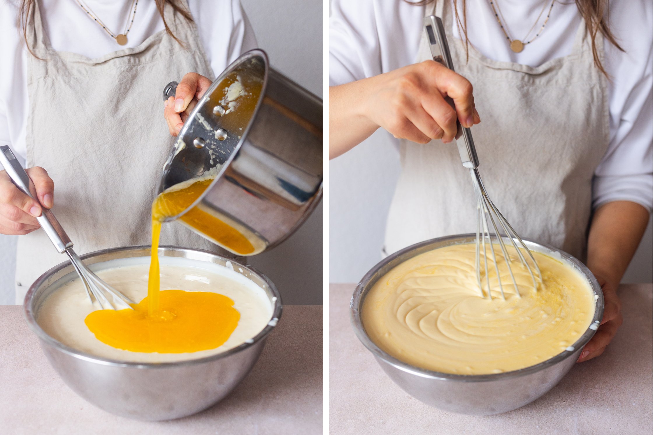 preparing the vegan cheesecake mixture