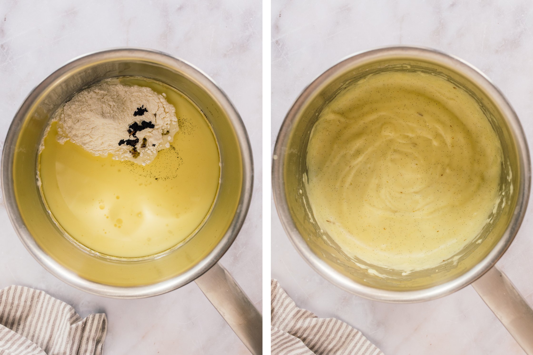 vegane Vanillecreme wird zubereitet