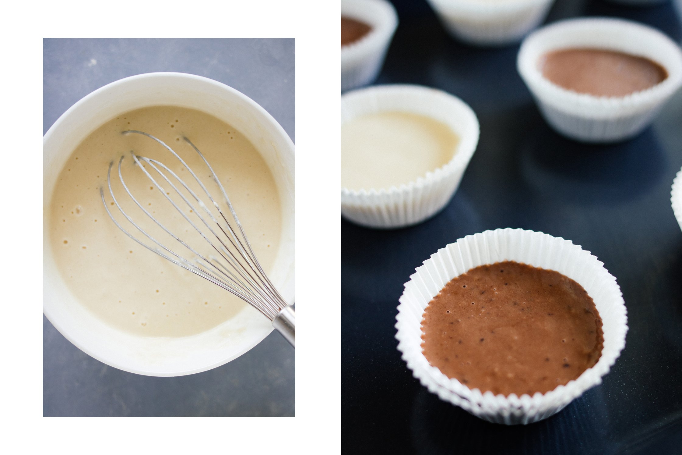 prepapring vegan cupcake dough