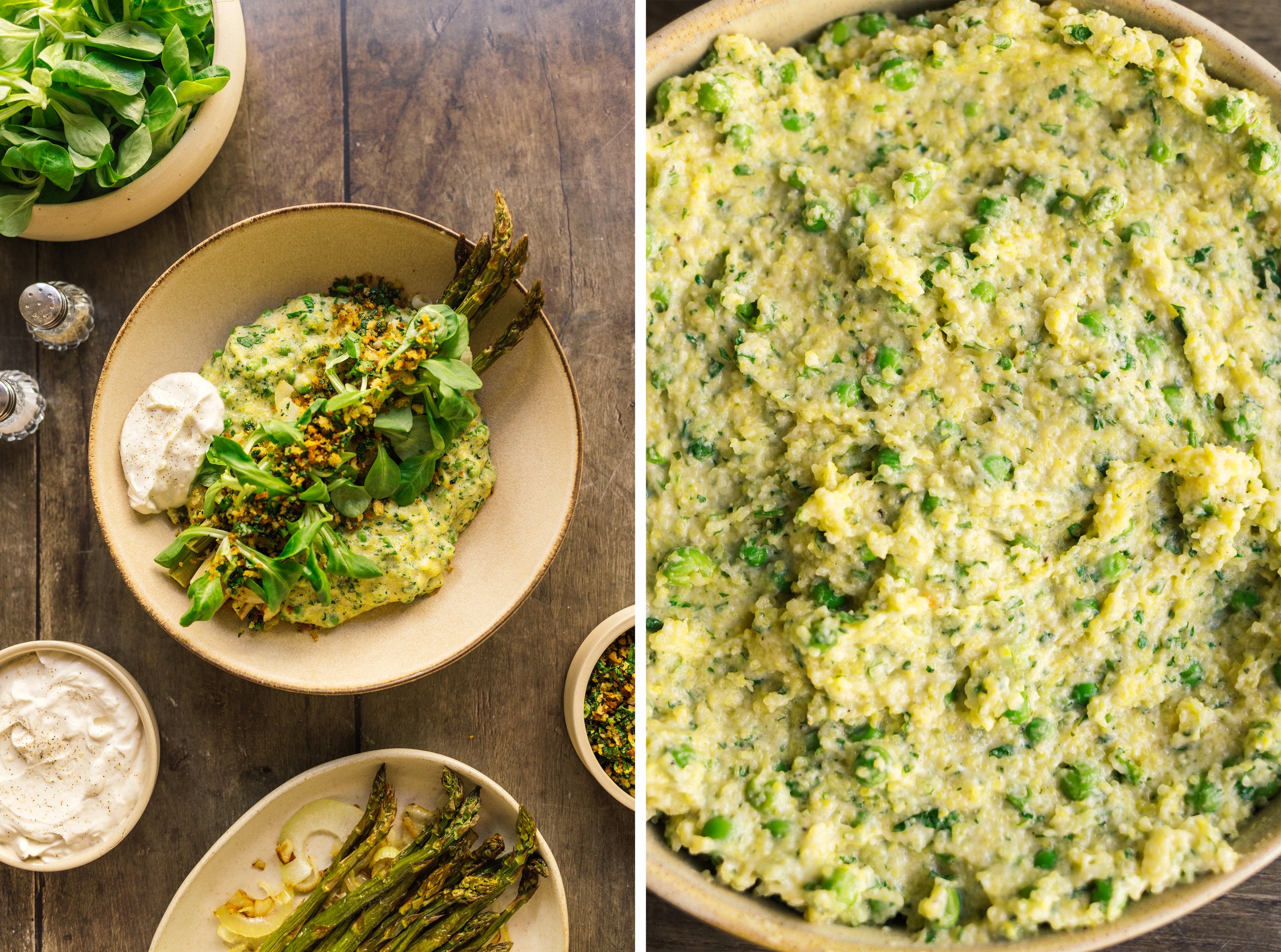 nahaufnahme von veganer polenta