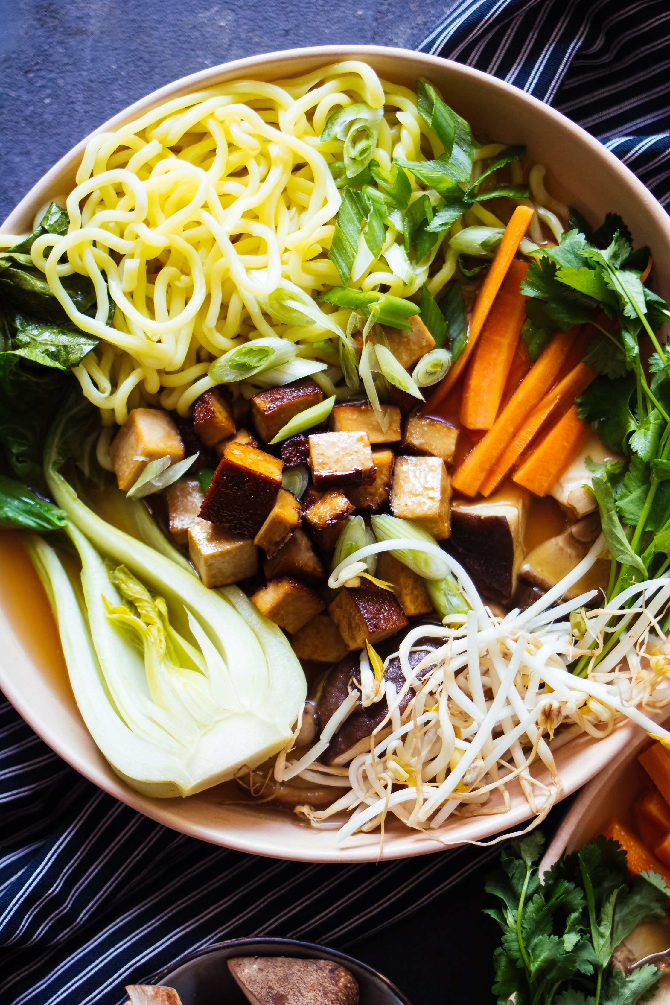 a big bowl vegan ramen soup
