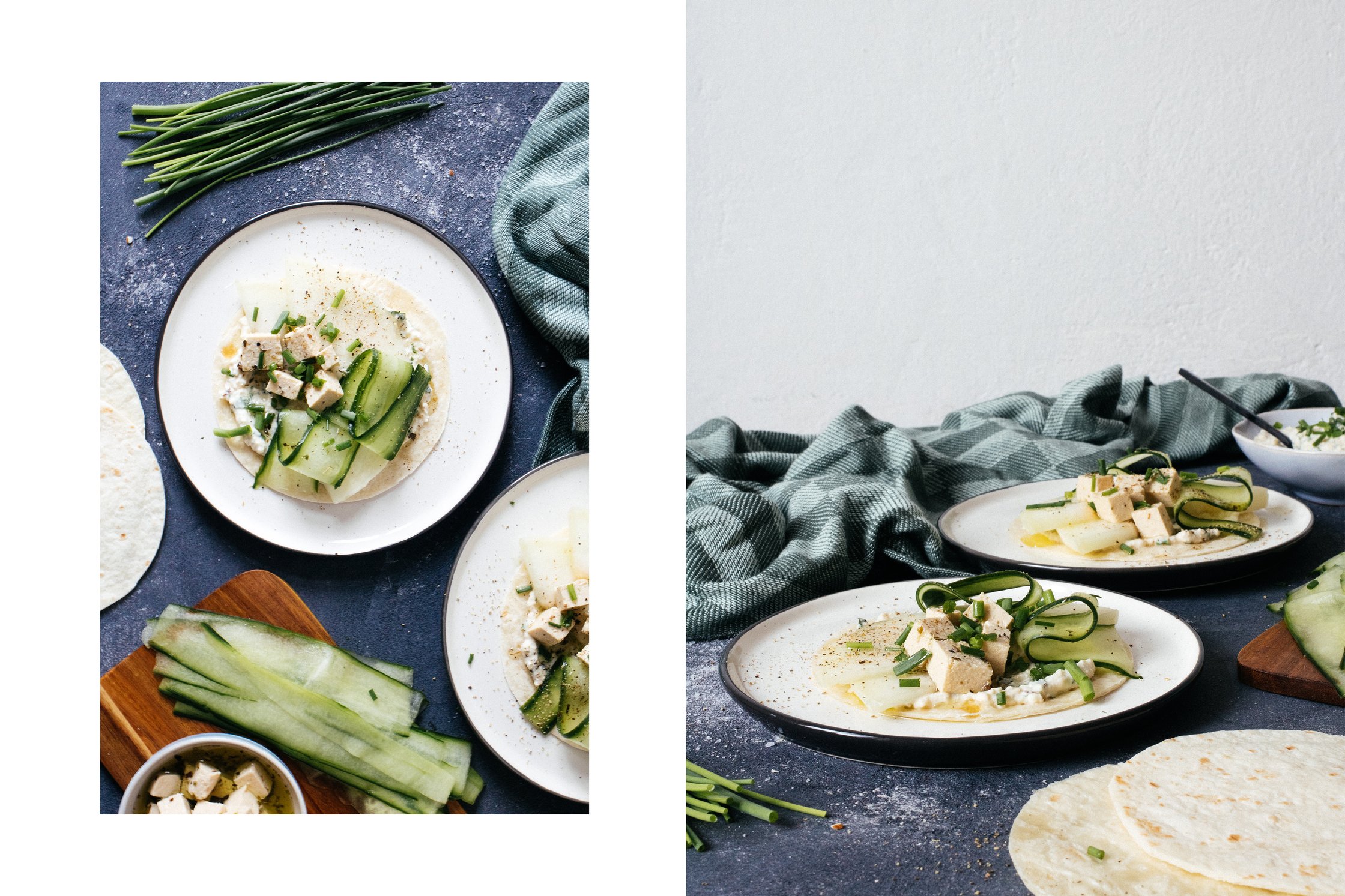 vegane Tacos mit Ricotta und Feta