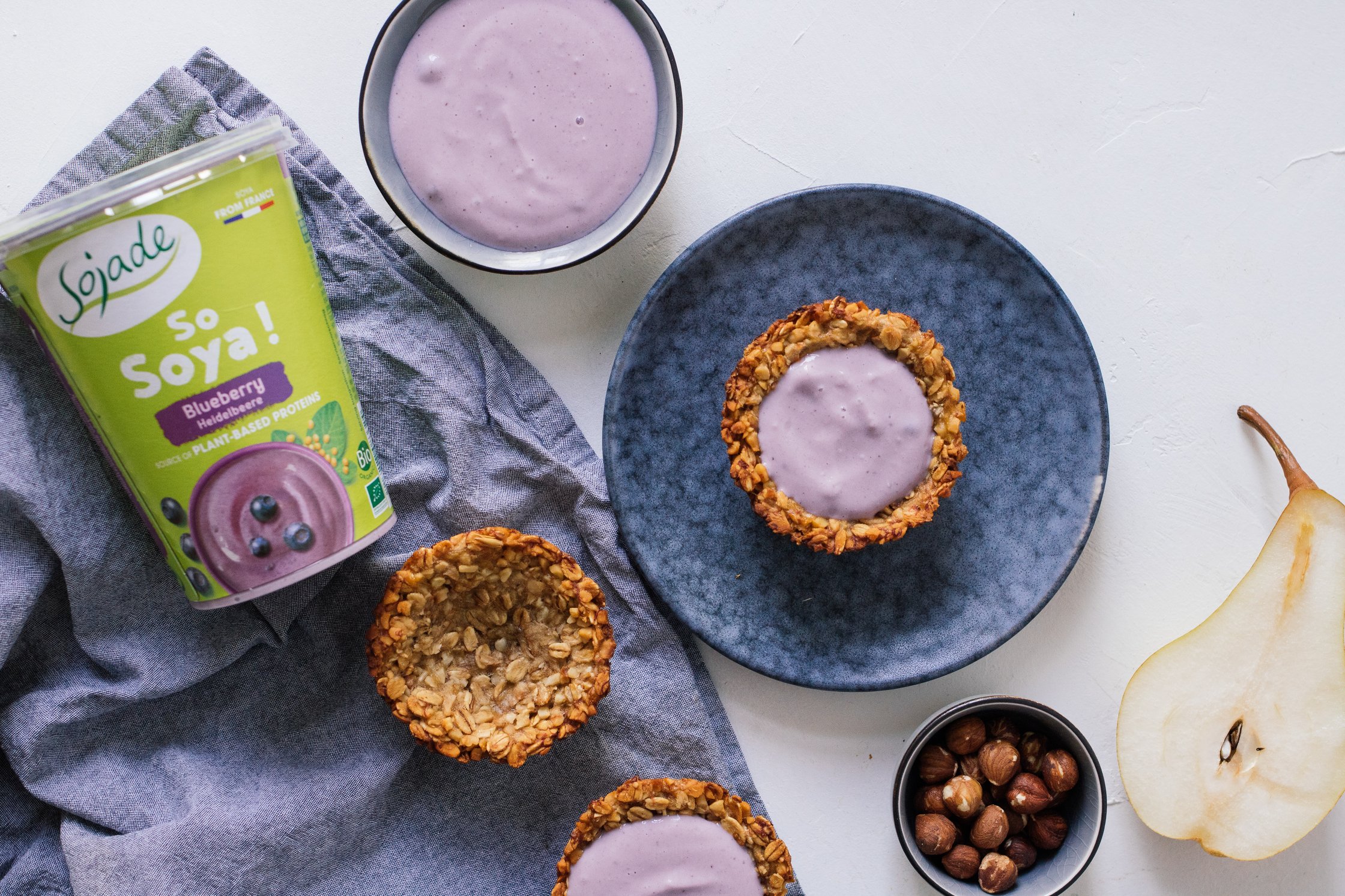 granola-cups filled with yogurt