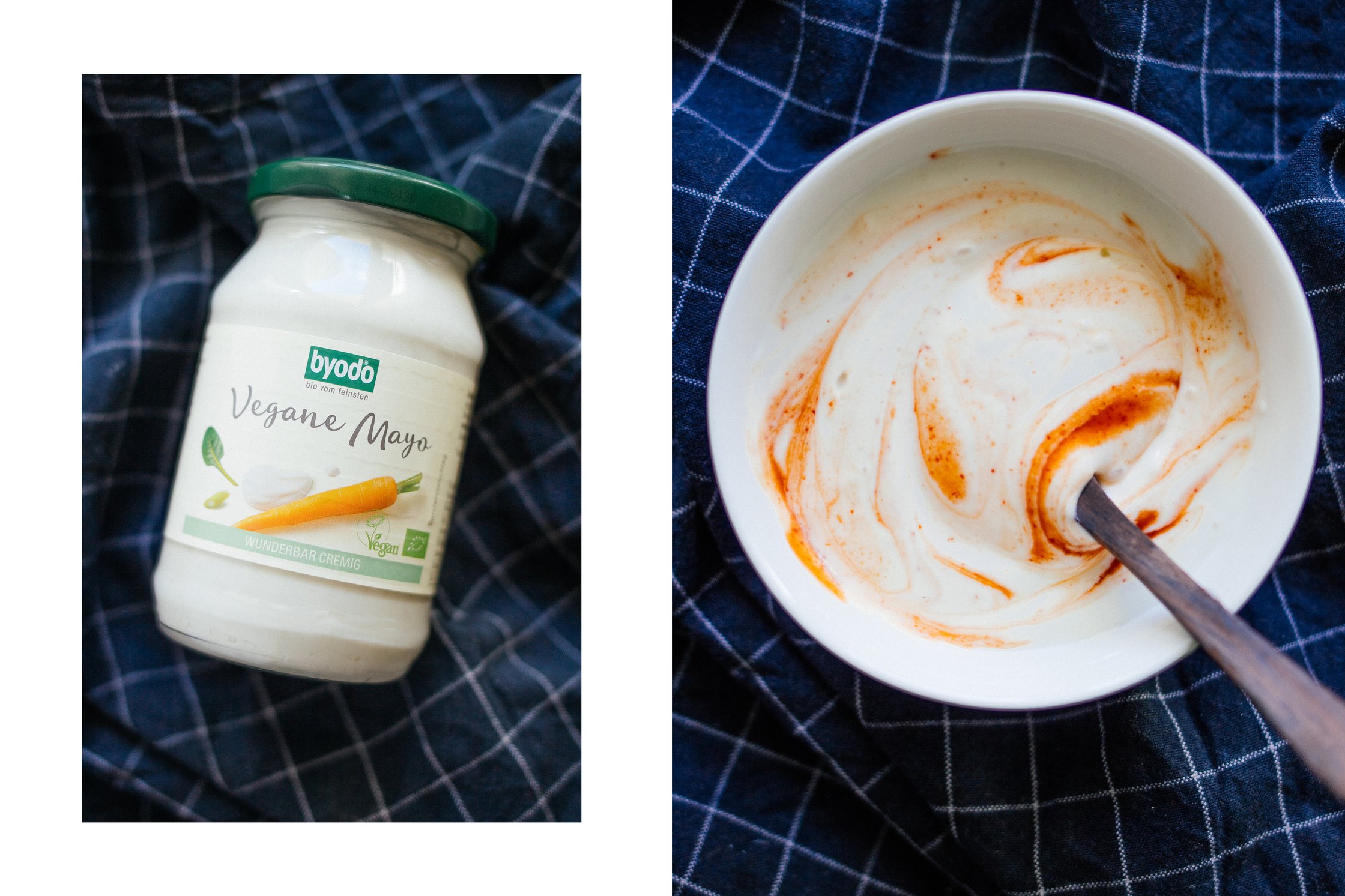 vegan homemade sriracha mayonnaise