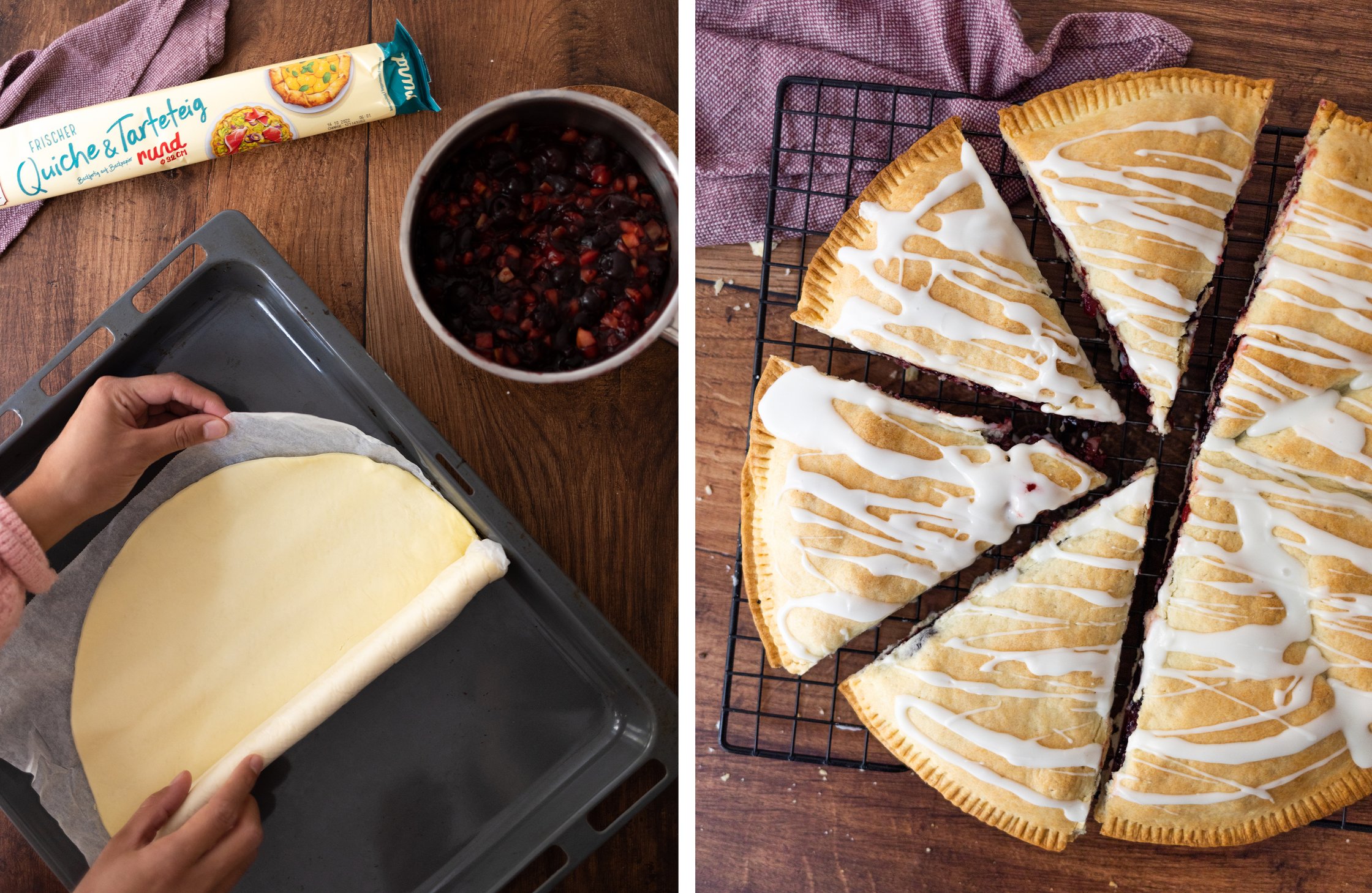 vegan hand pie made with store-bought tart dough