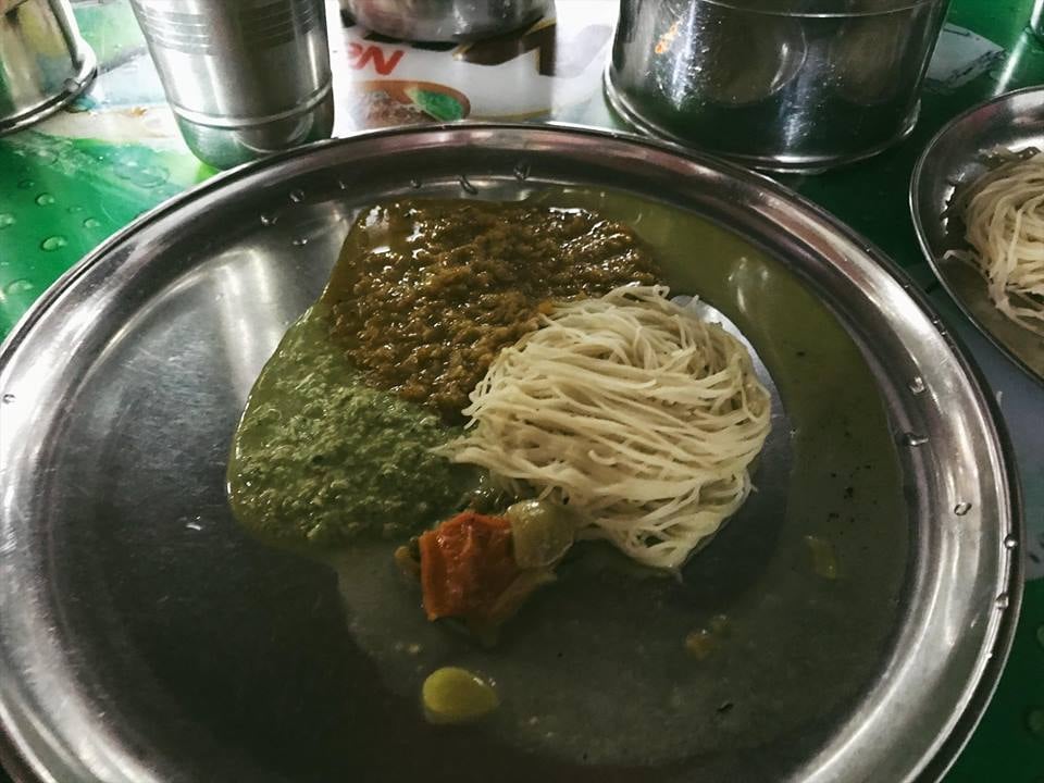 vegan string hoppers in sri lanka