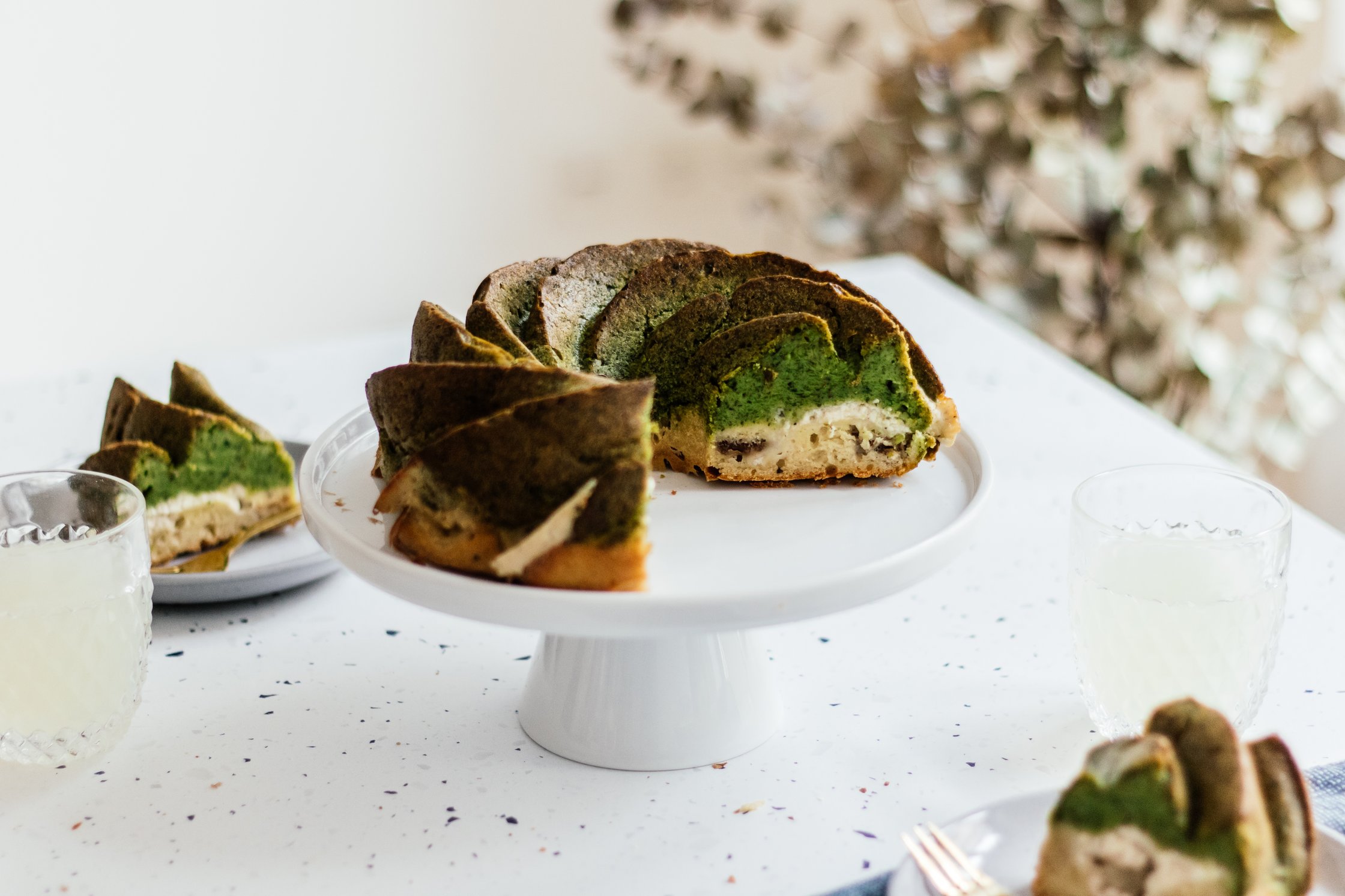 veganer Rührkuchen mit Bärlauch