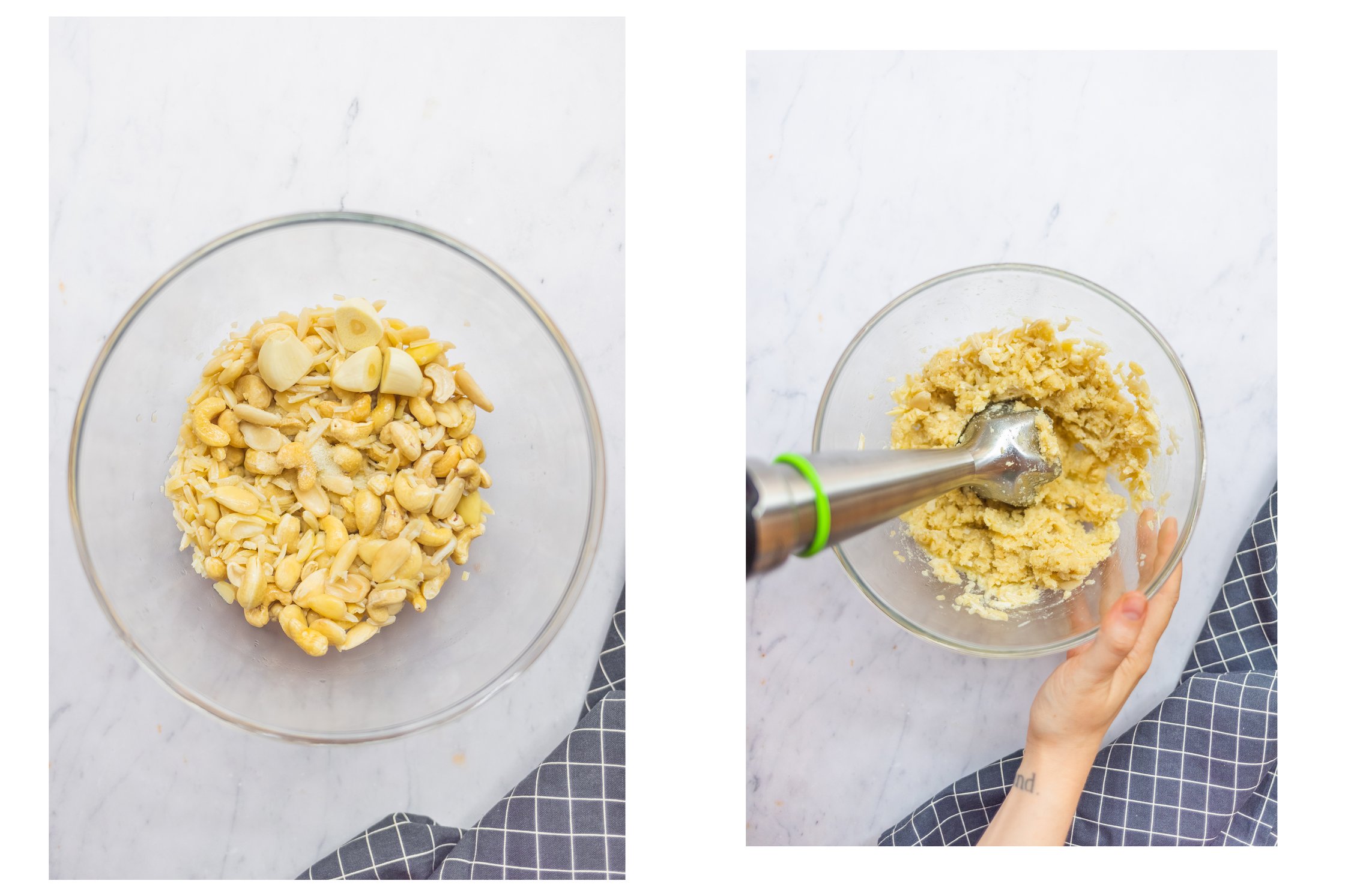 Nuts for the vegan feta cheese in a bowl
