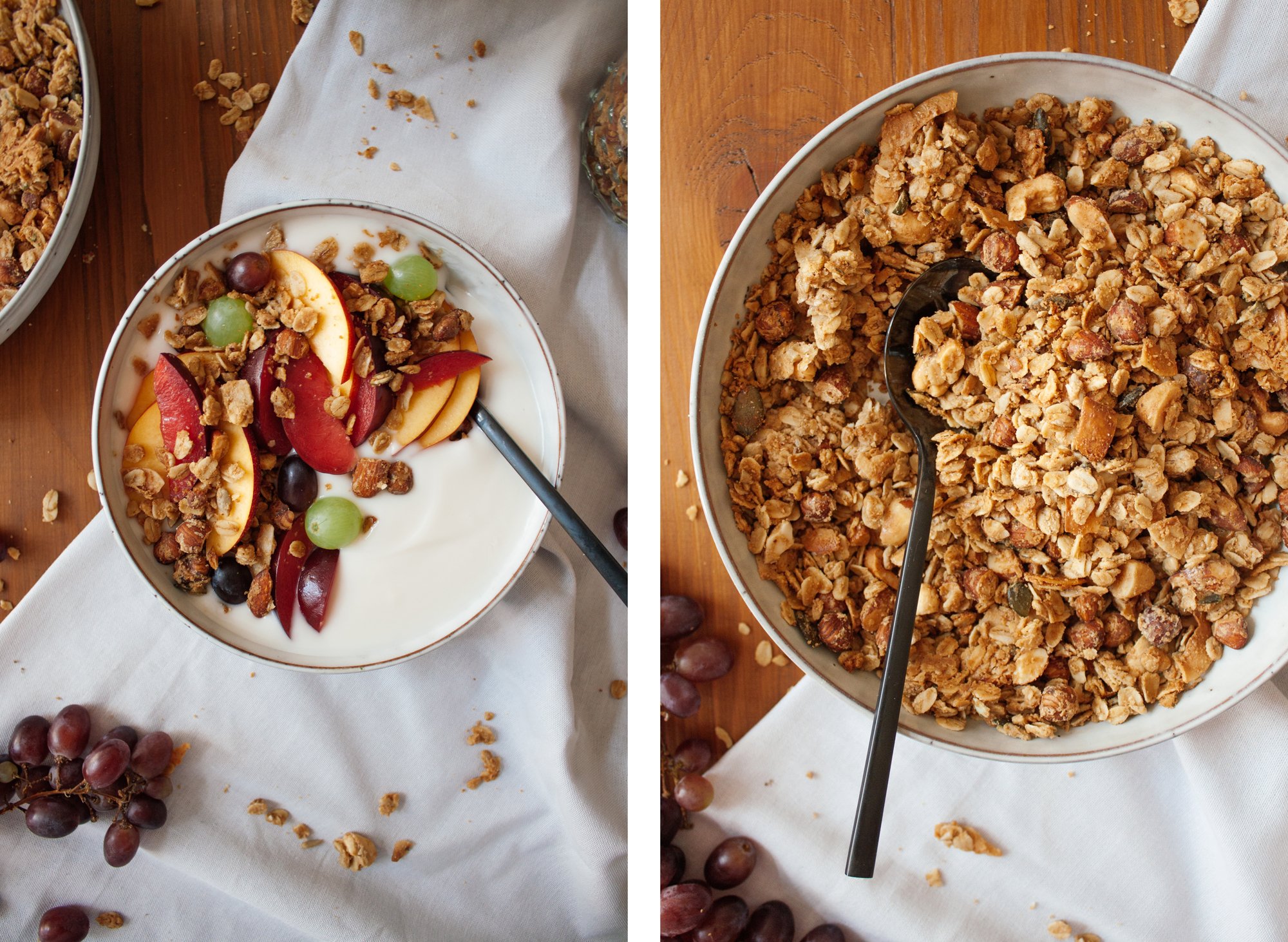 eine schüssel tahini granola