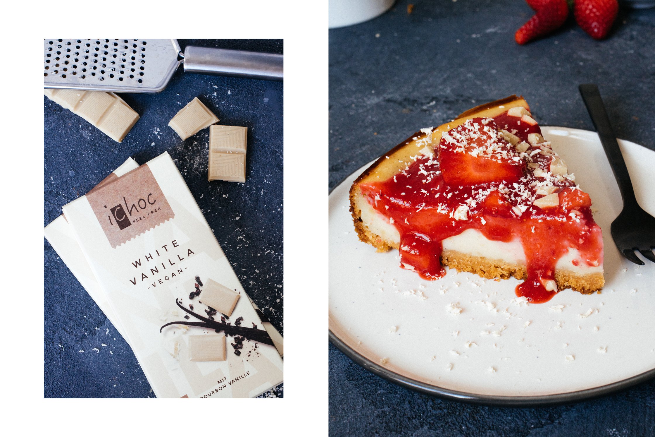 vegan cheesecake with white chocolate