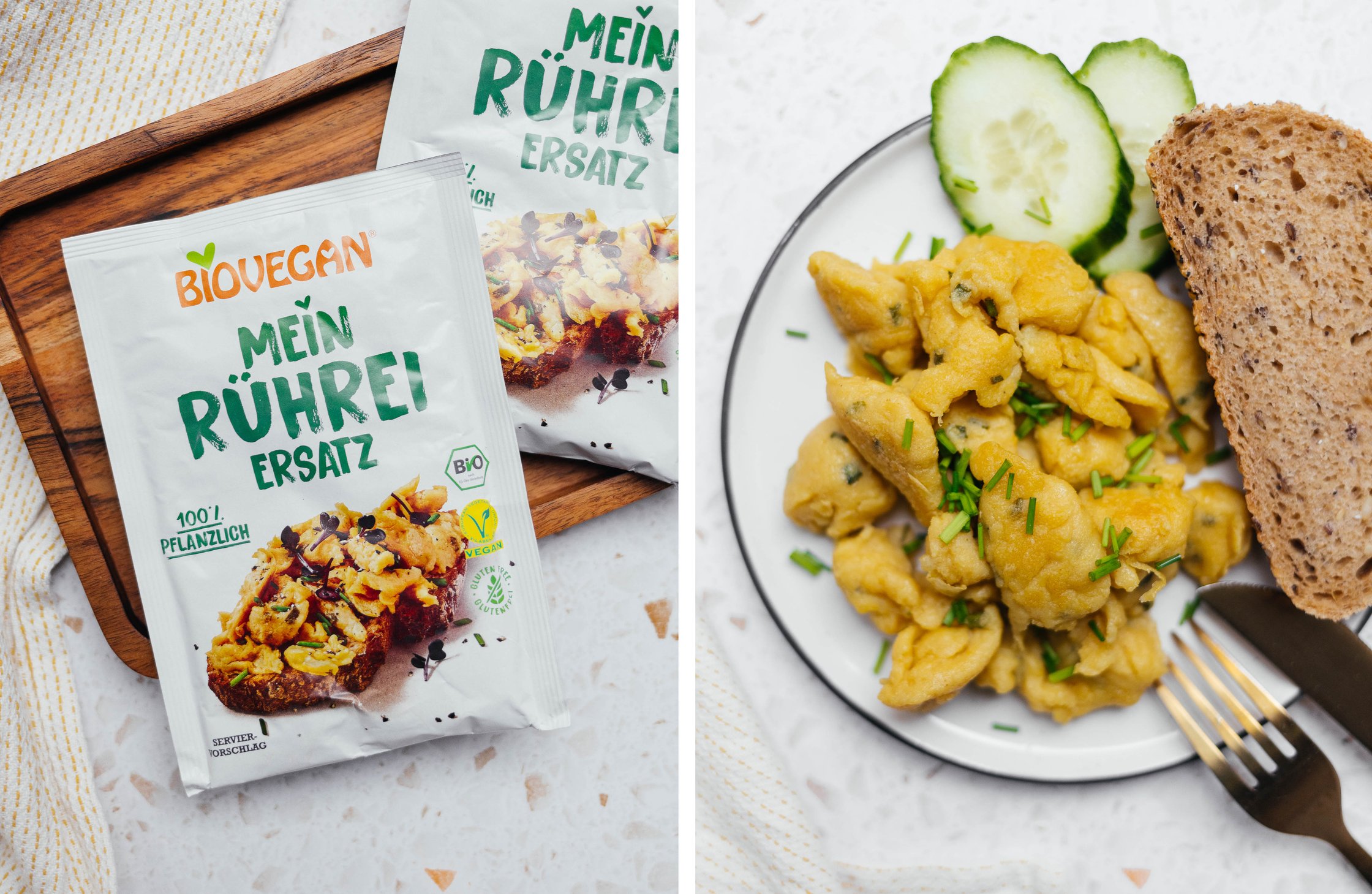 veganes Rührei zum Anrühren von Biovegan