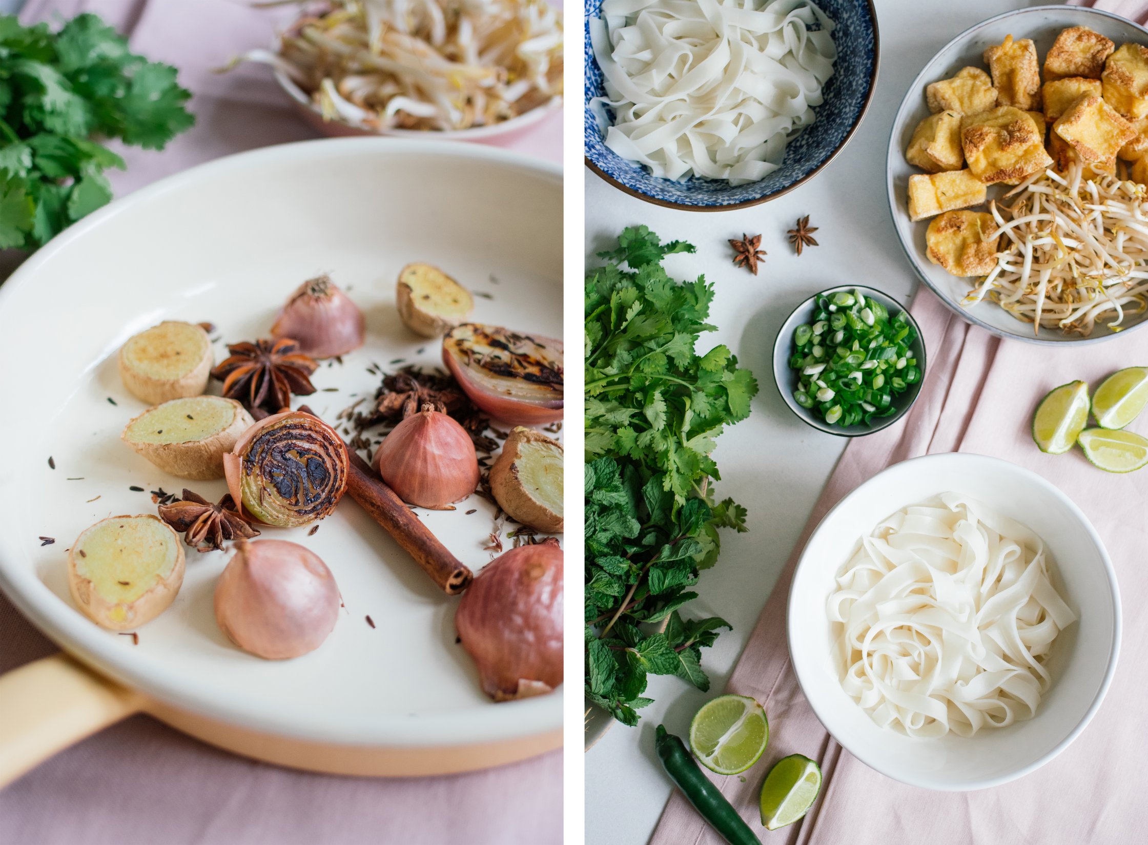 ingredients for vegan pho