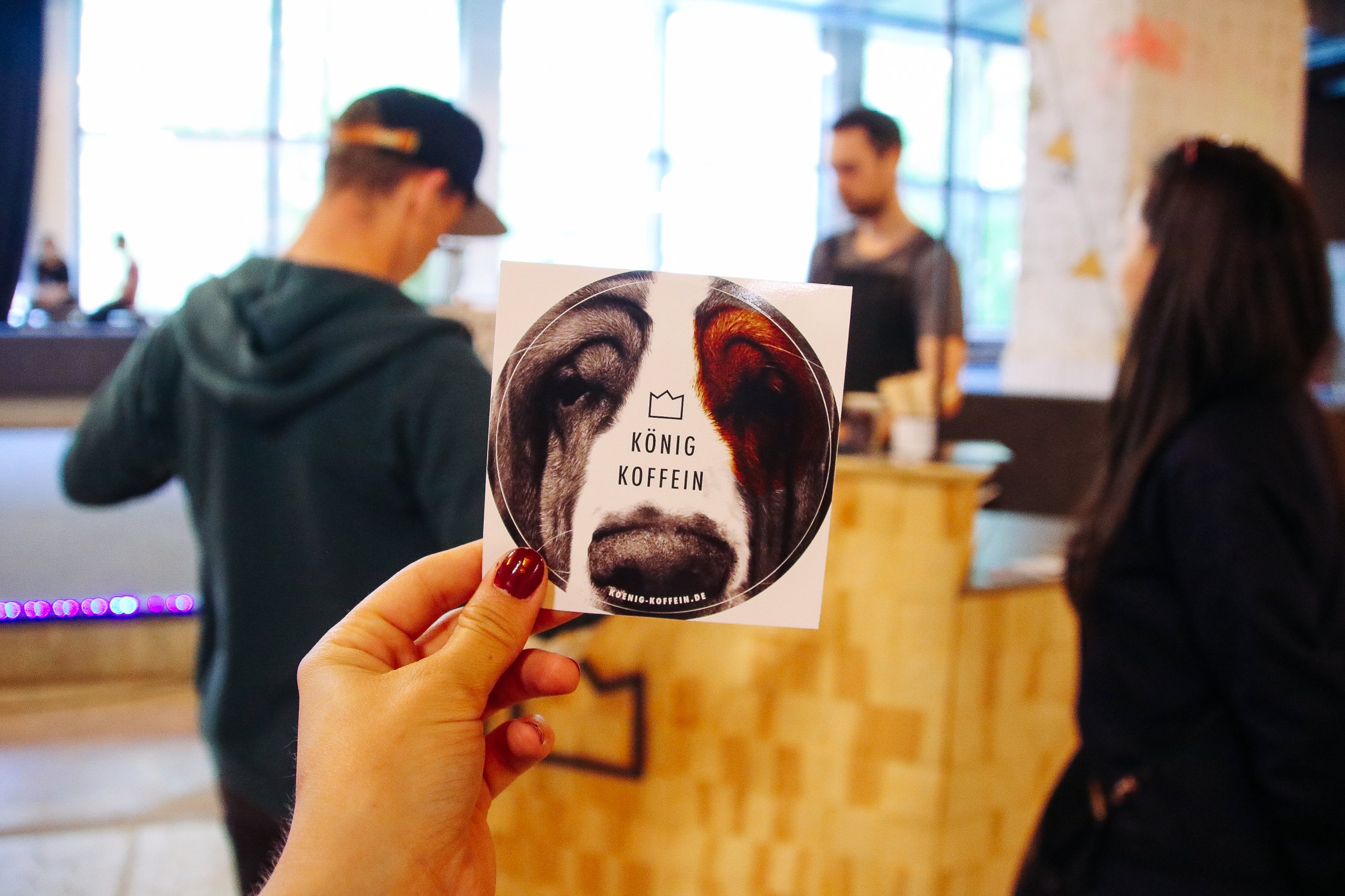 der Sticker des König Koffein