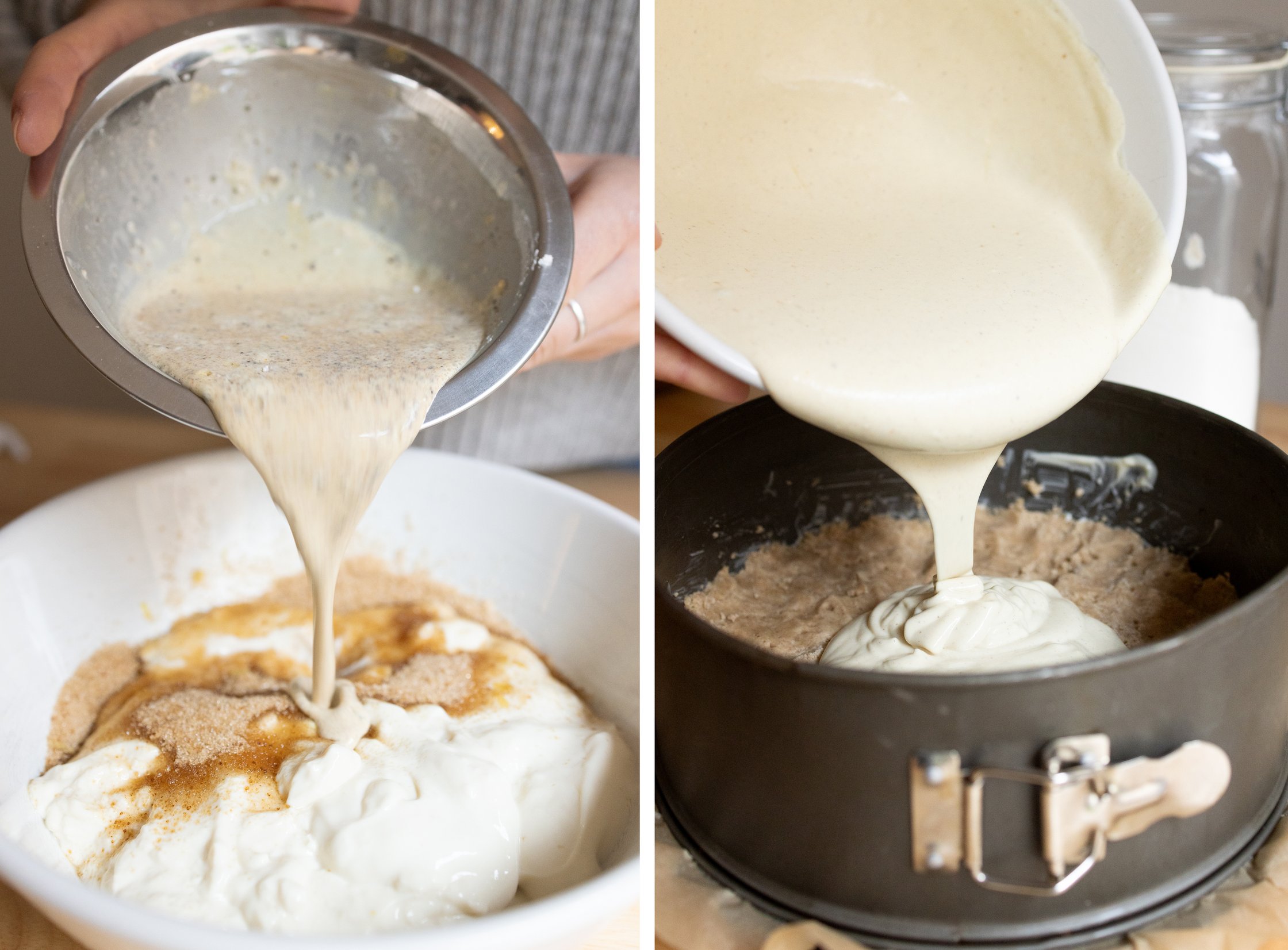 Preperation of the cheescake filling.