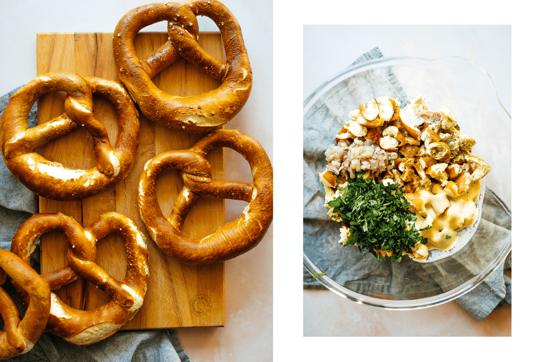Bretzel werden zu Knödeln verarbeitet
