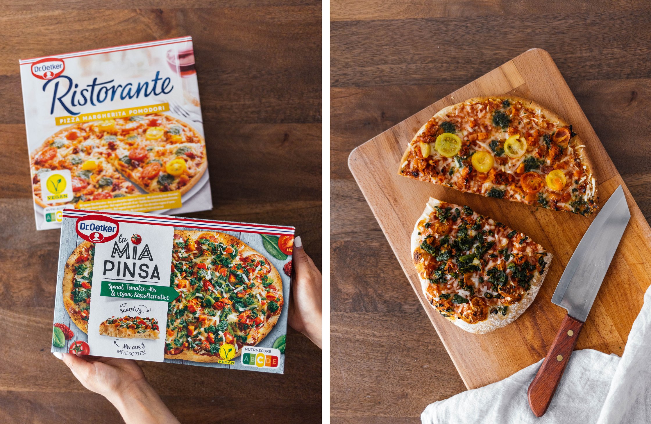 vegan frozen pizza by Dr. Oetker