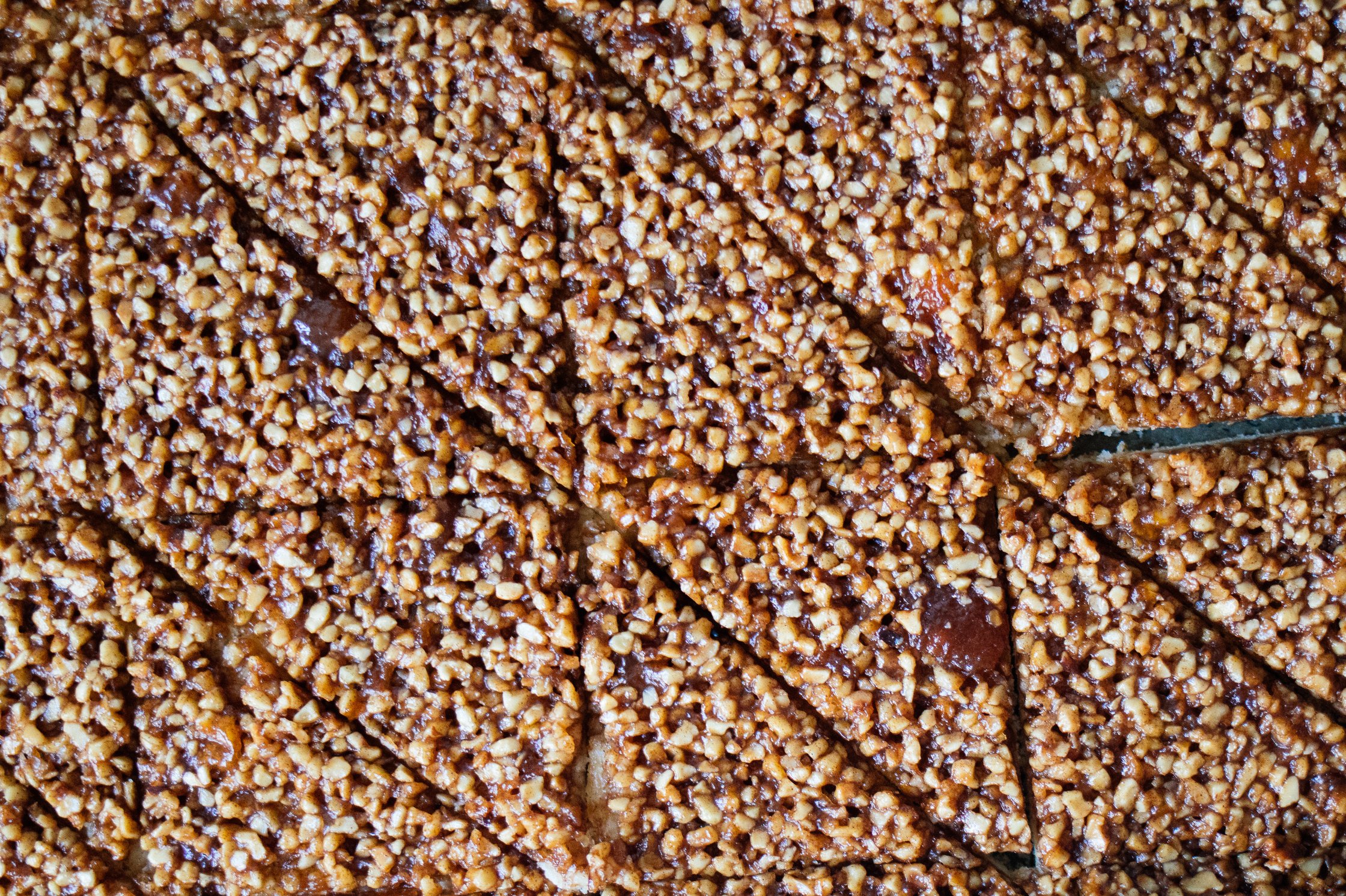 sliced nut triangles