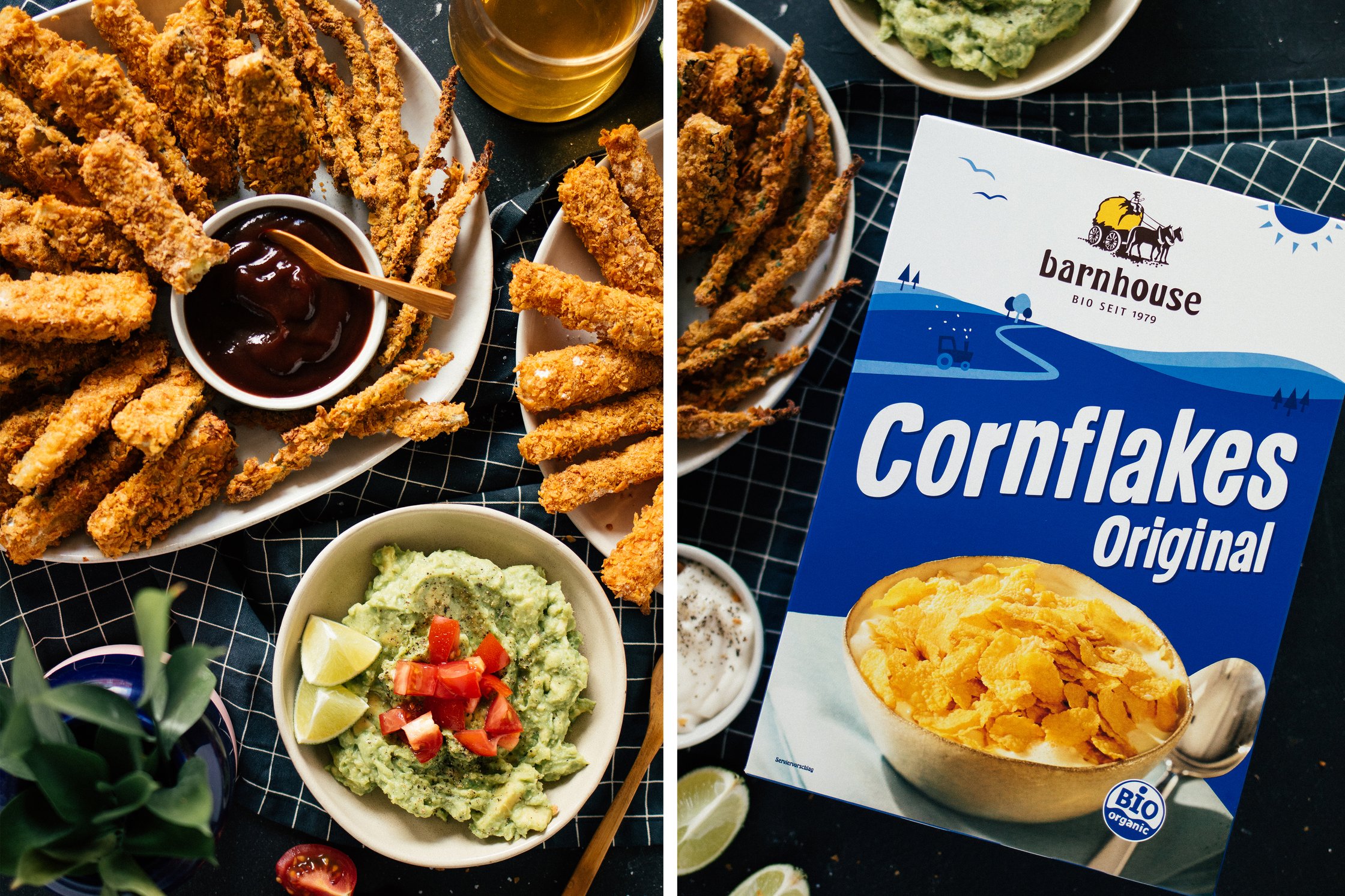 Gemüsesticks mit Cornflakes-Panade