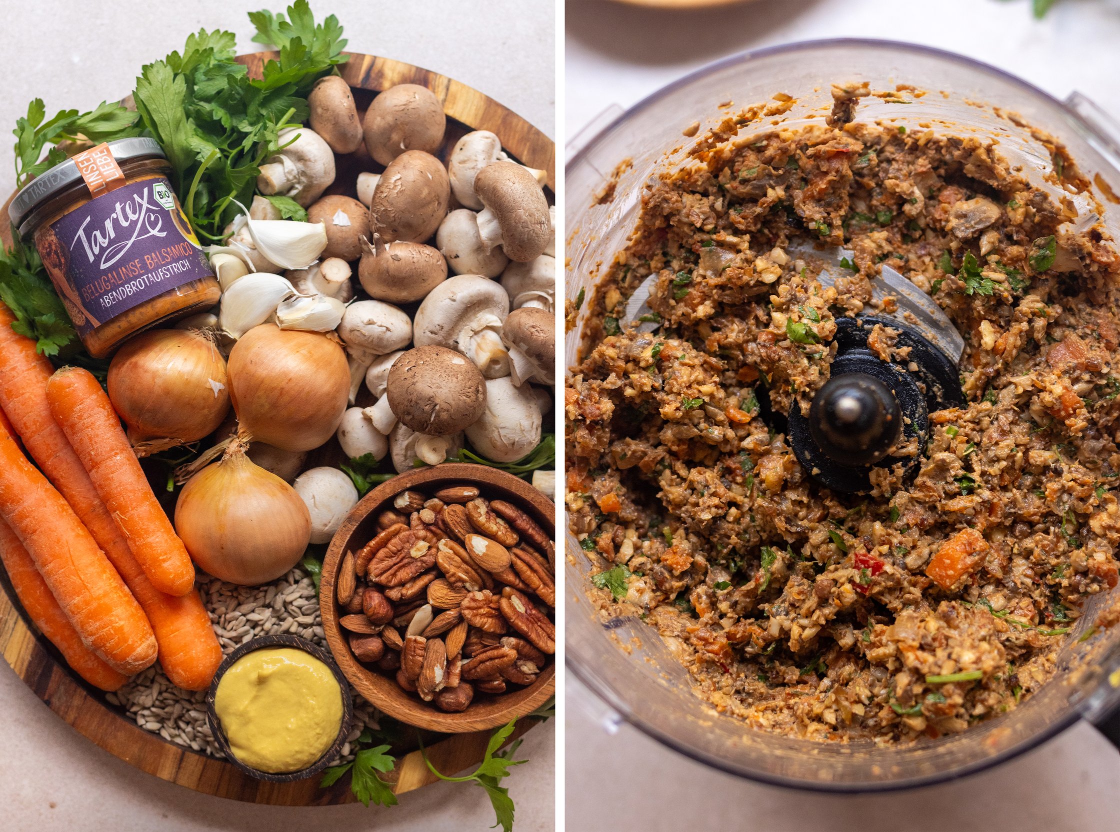 ingredients for Plant-Based Nut Roast Strudel