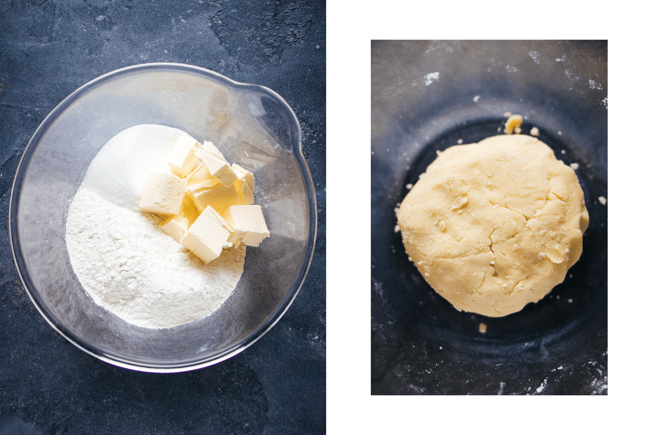 preparing vegan shortcrust pastry