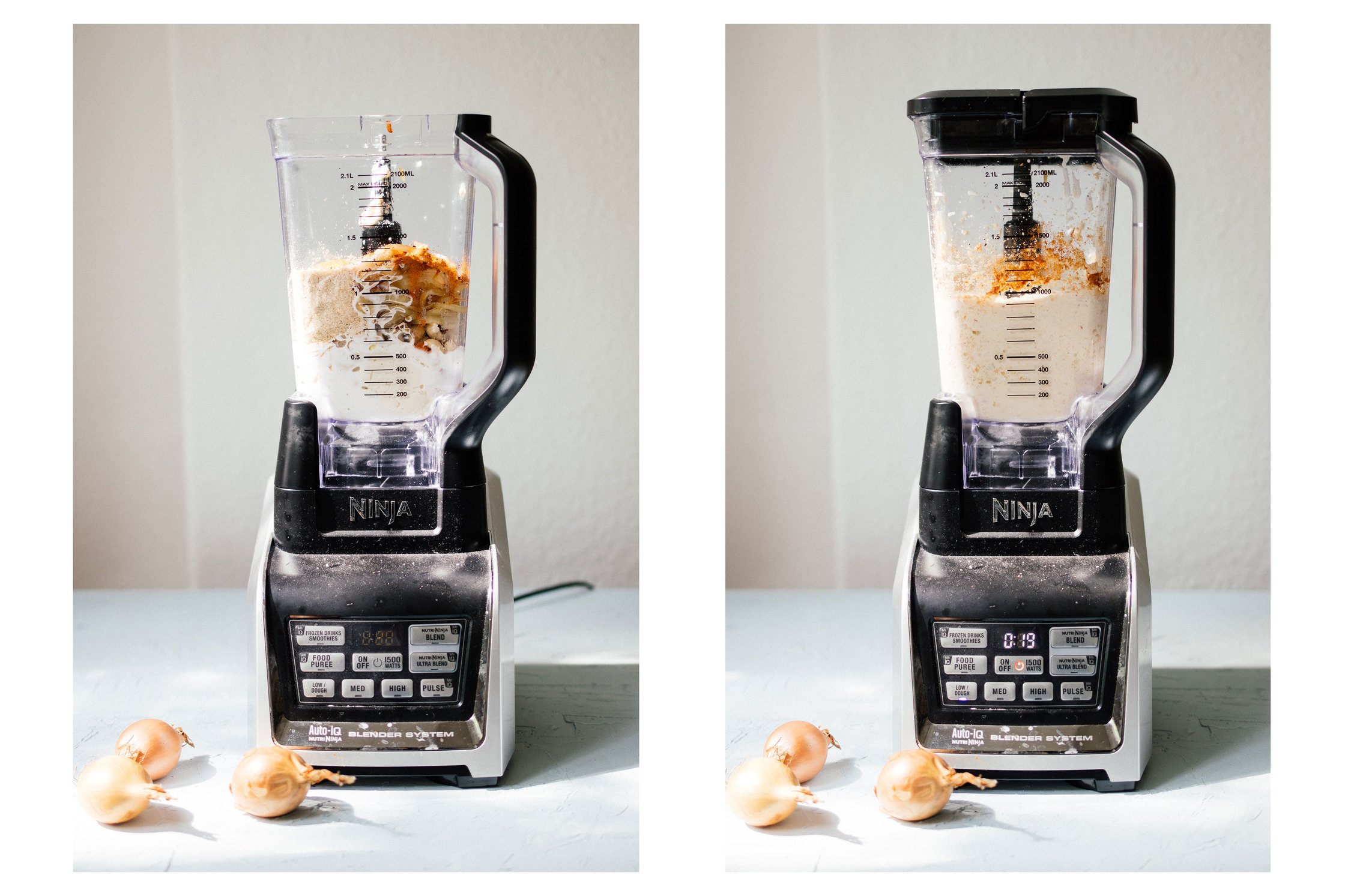 Zwiebeldip im Mixer