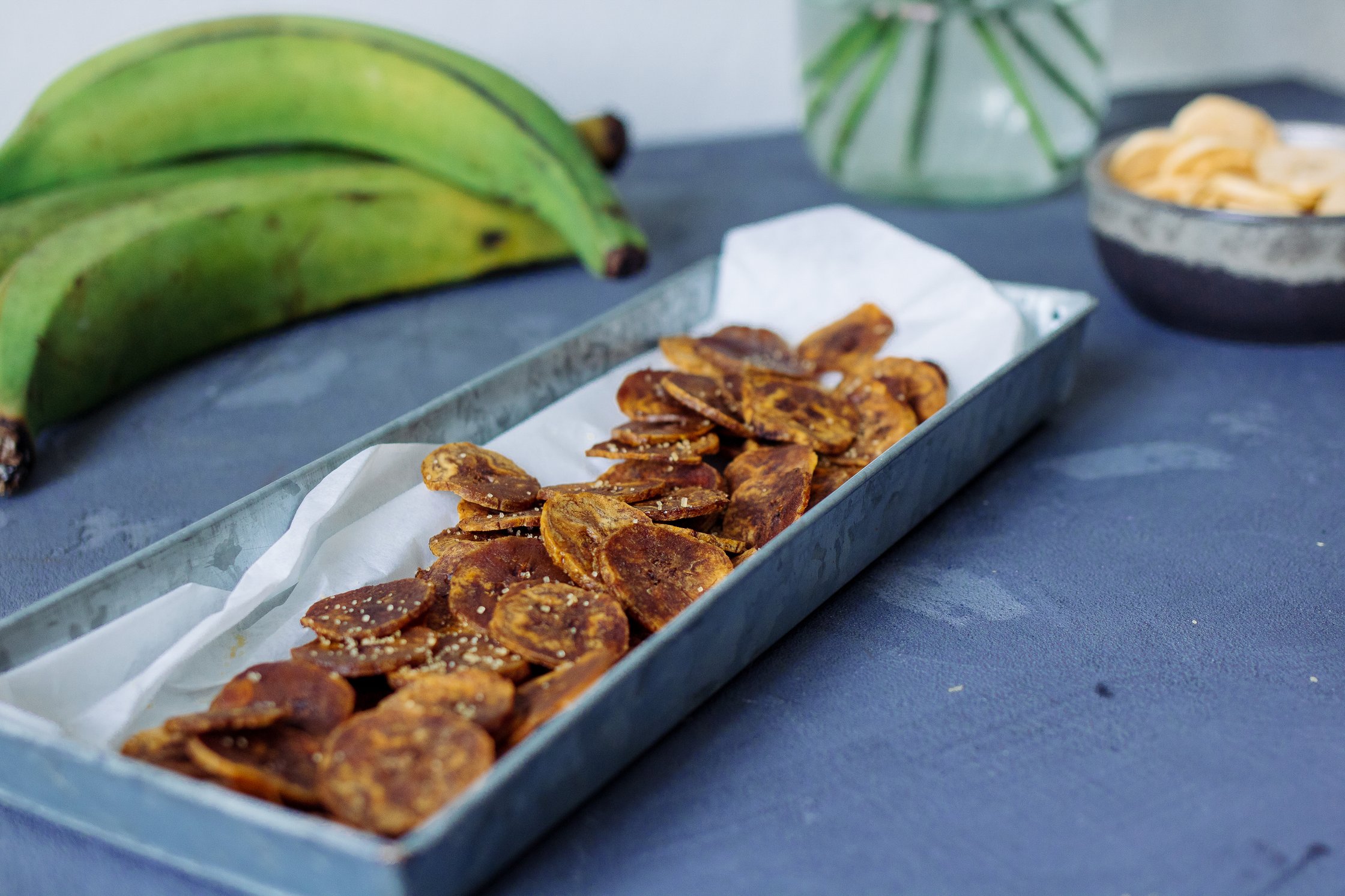 serving plantain chips