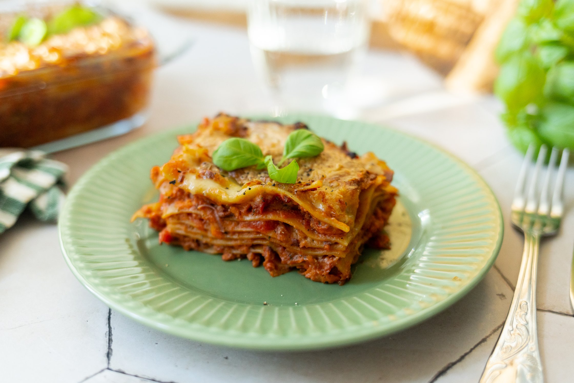 Vegane Lasagne servierfertig