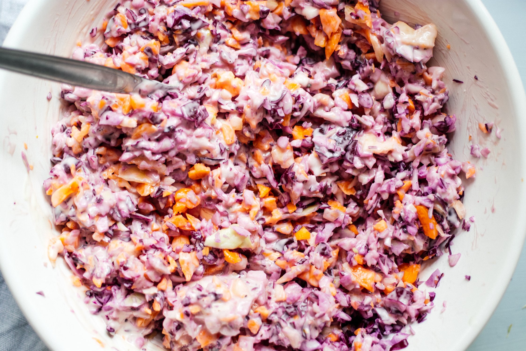 fertiger veganer coleslaw