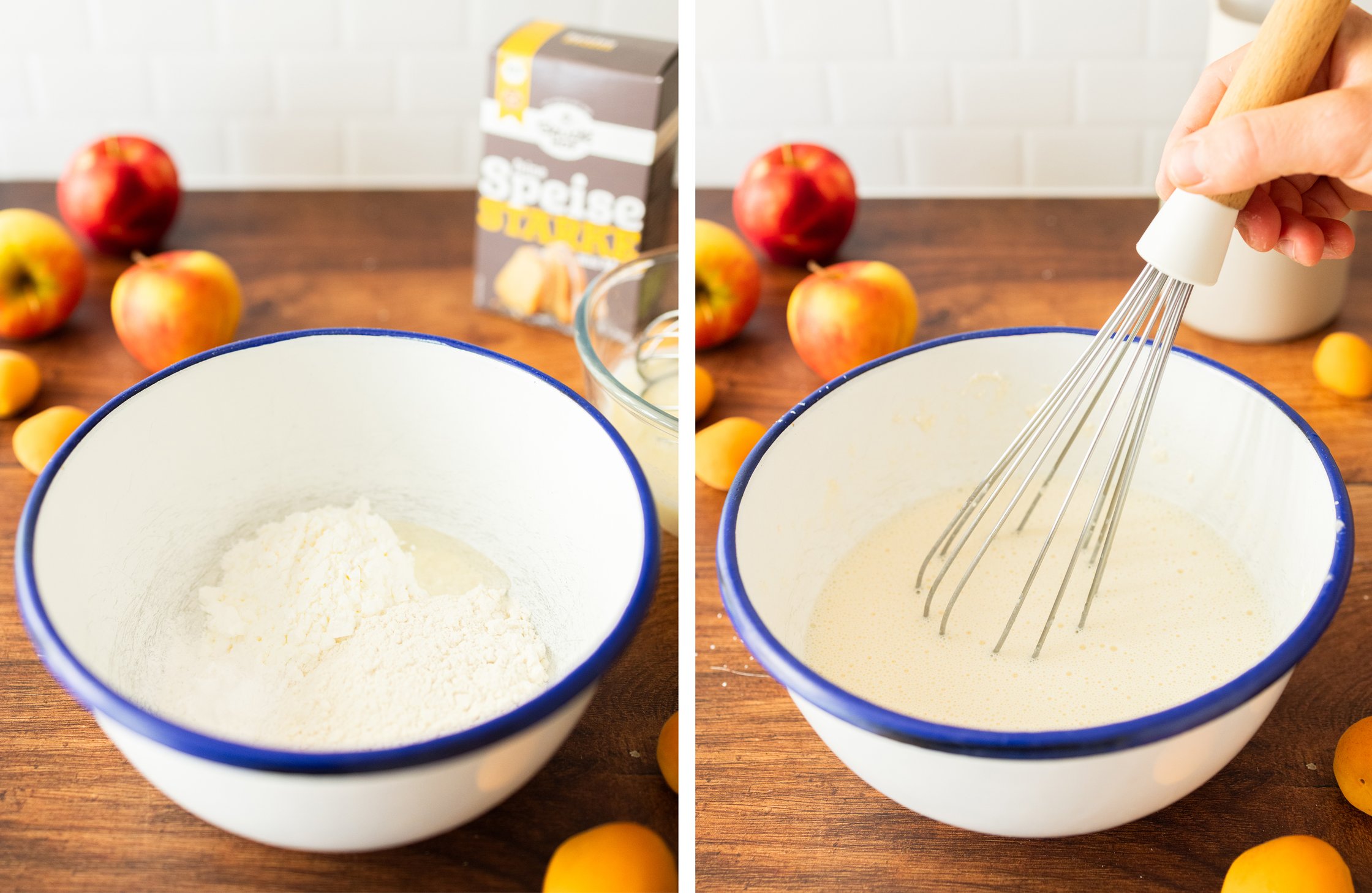 This is where the ingredients for the Kaiserschmarrn are mixed together.