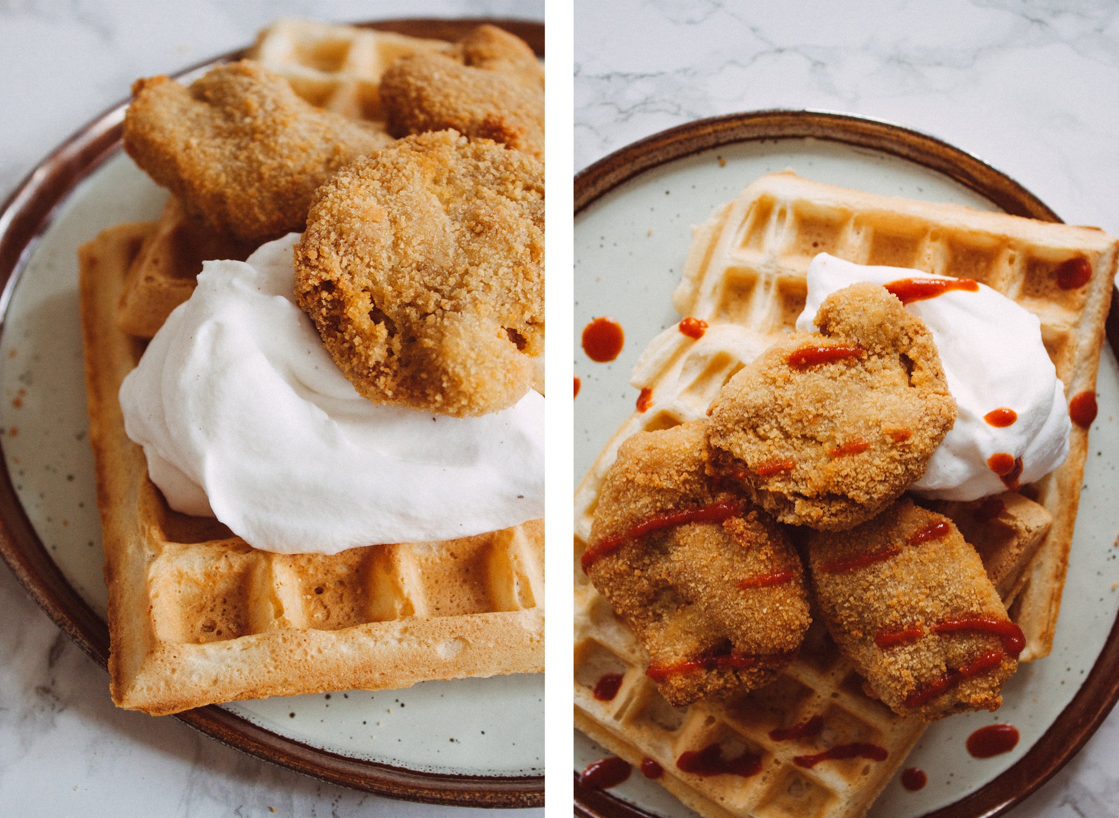 R149 Vegane "Chicken and Waffles"