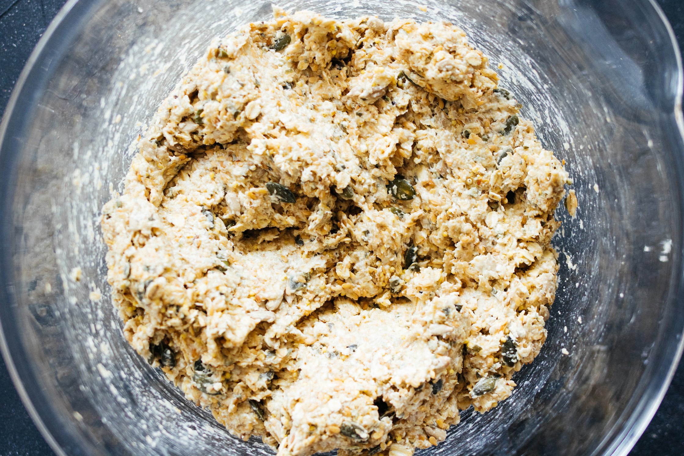bread dough before baking