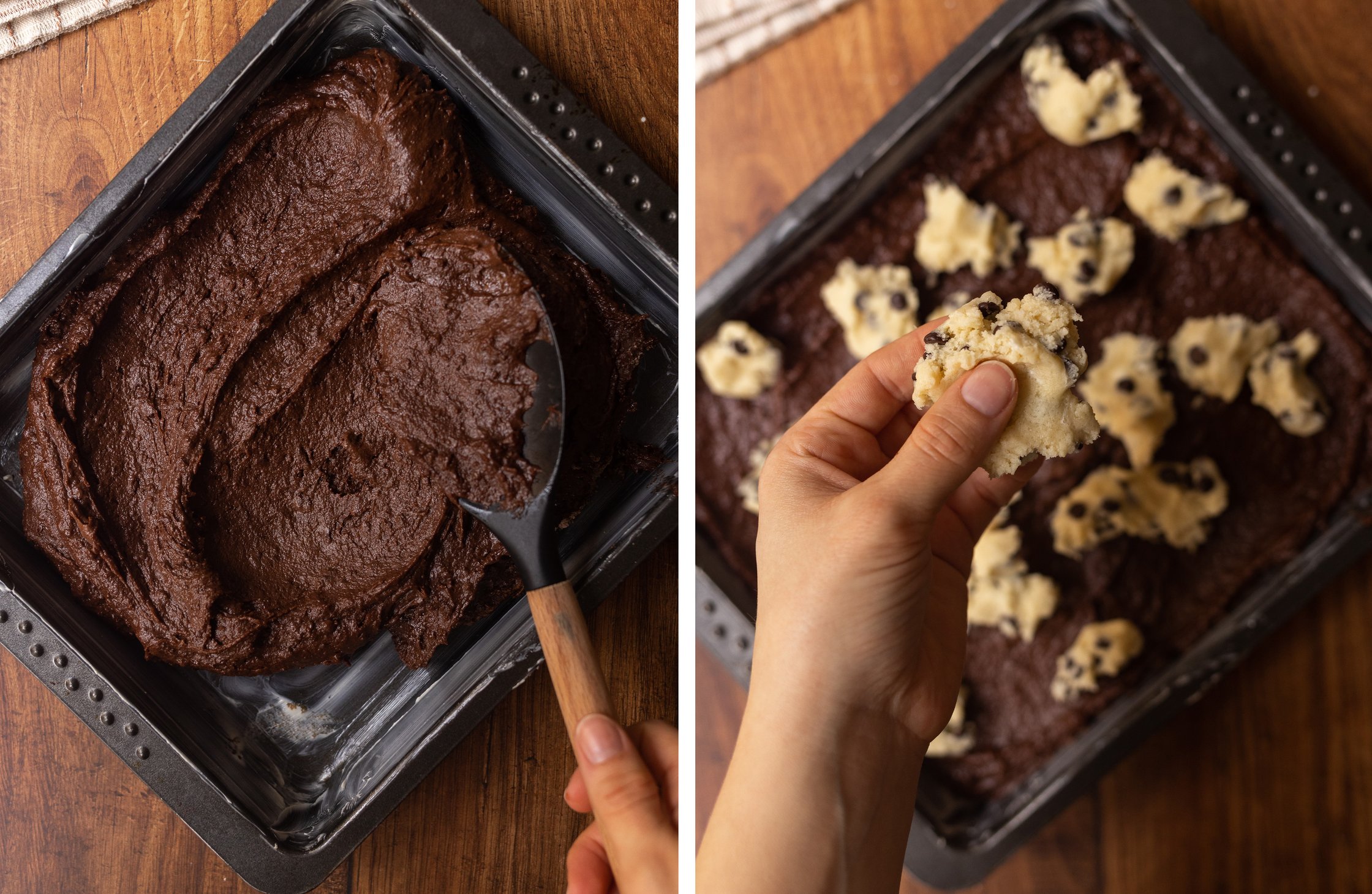 brownie and cookie dough