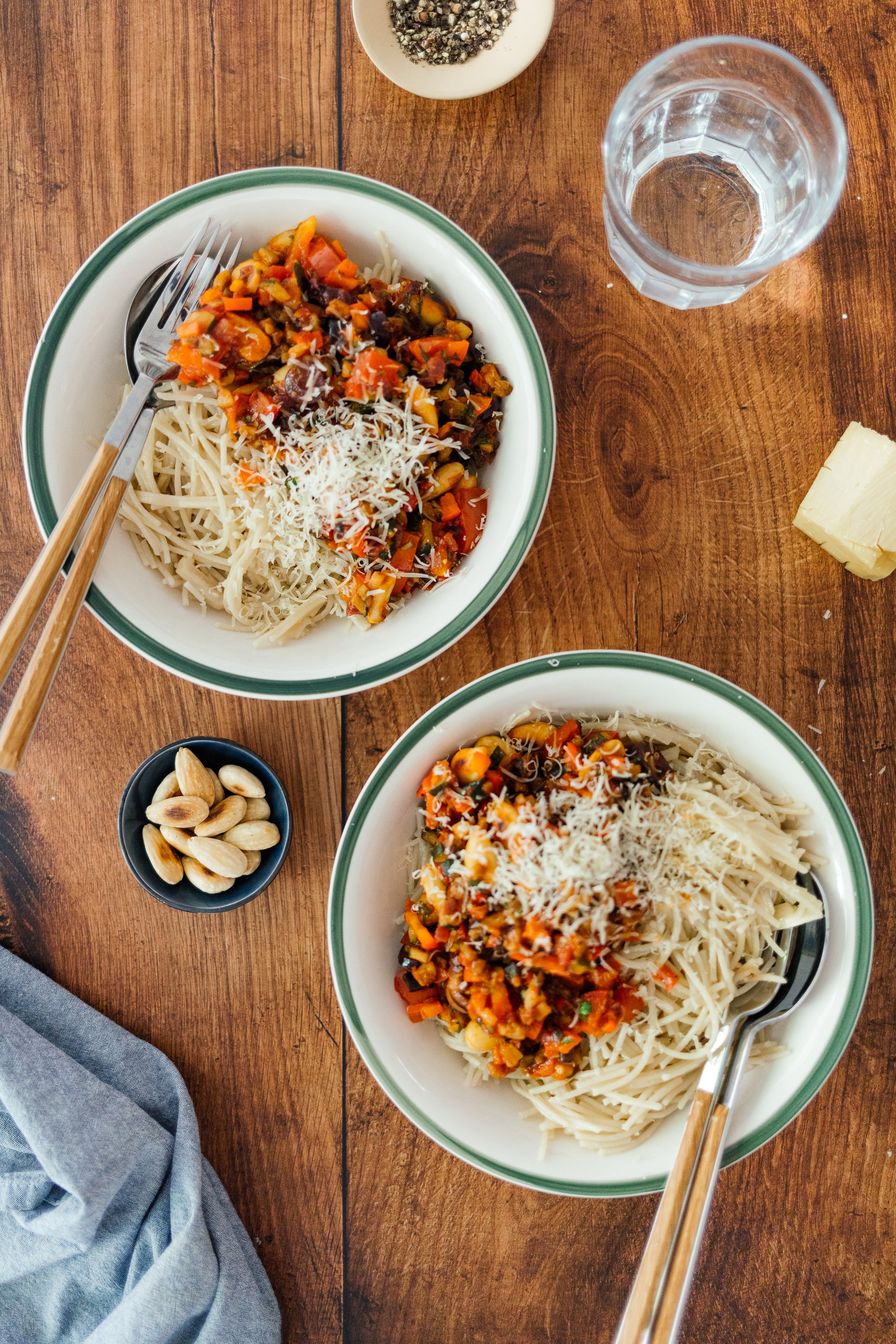 vegan Caponata pasta