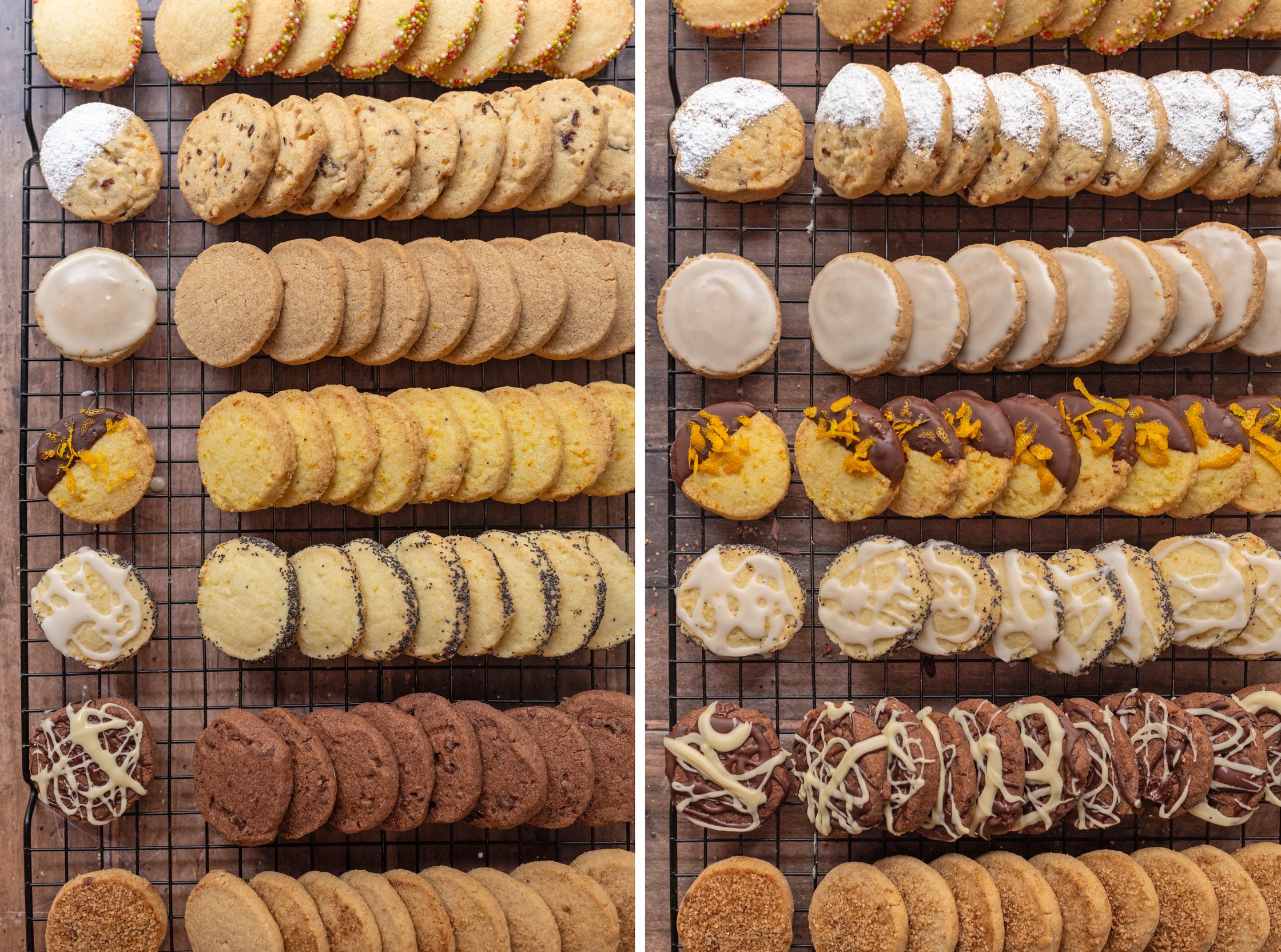 Vegan Slice and Bake Cookies before and after decorating
