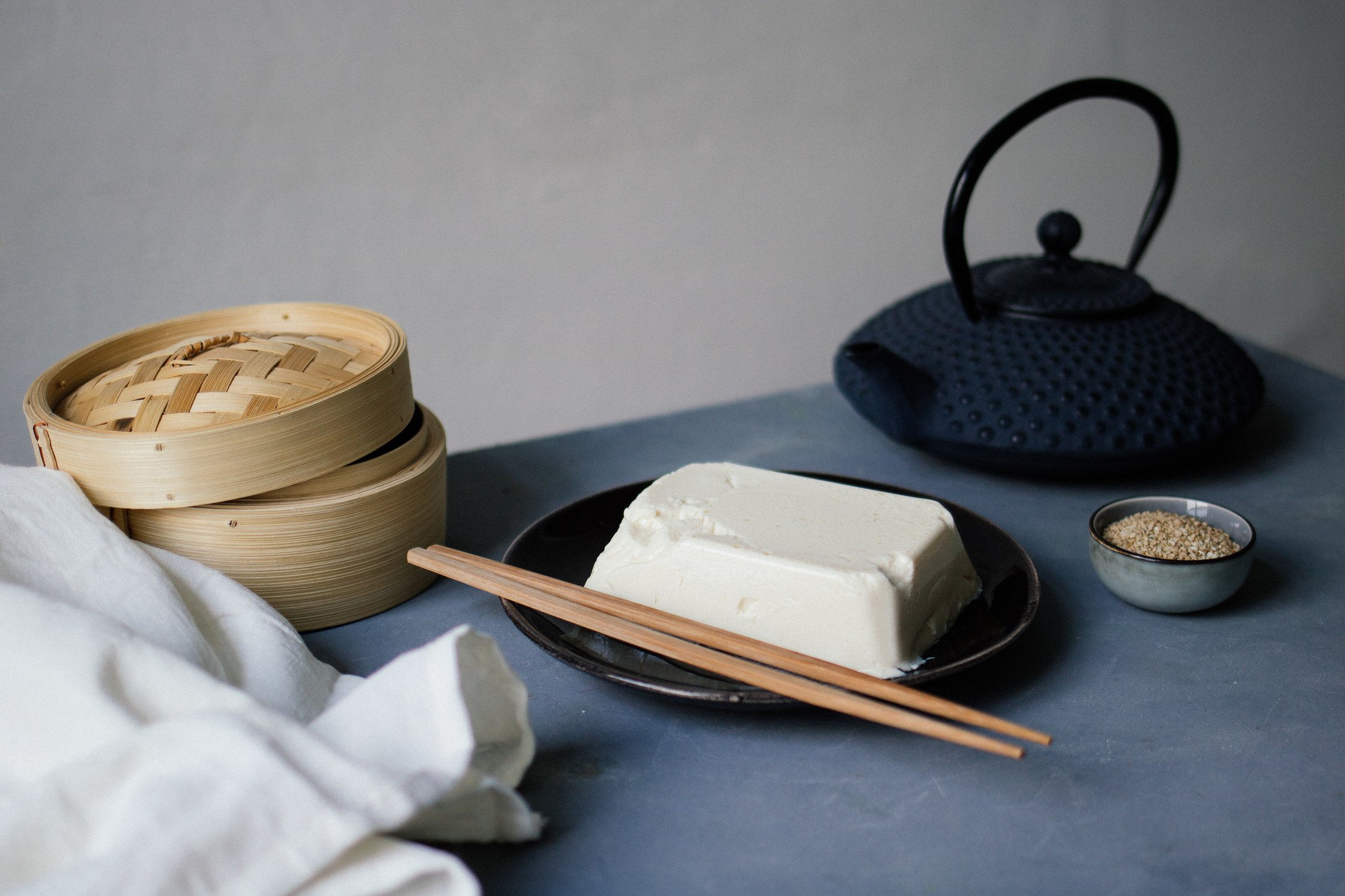 Tofu and tea pot