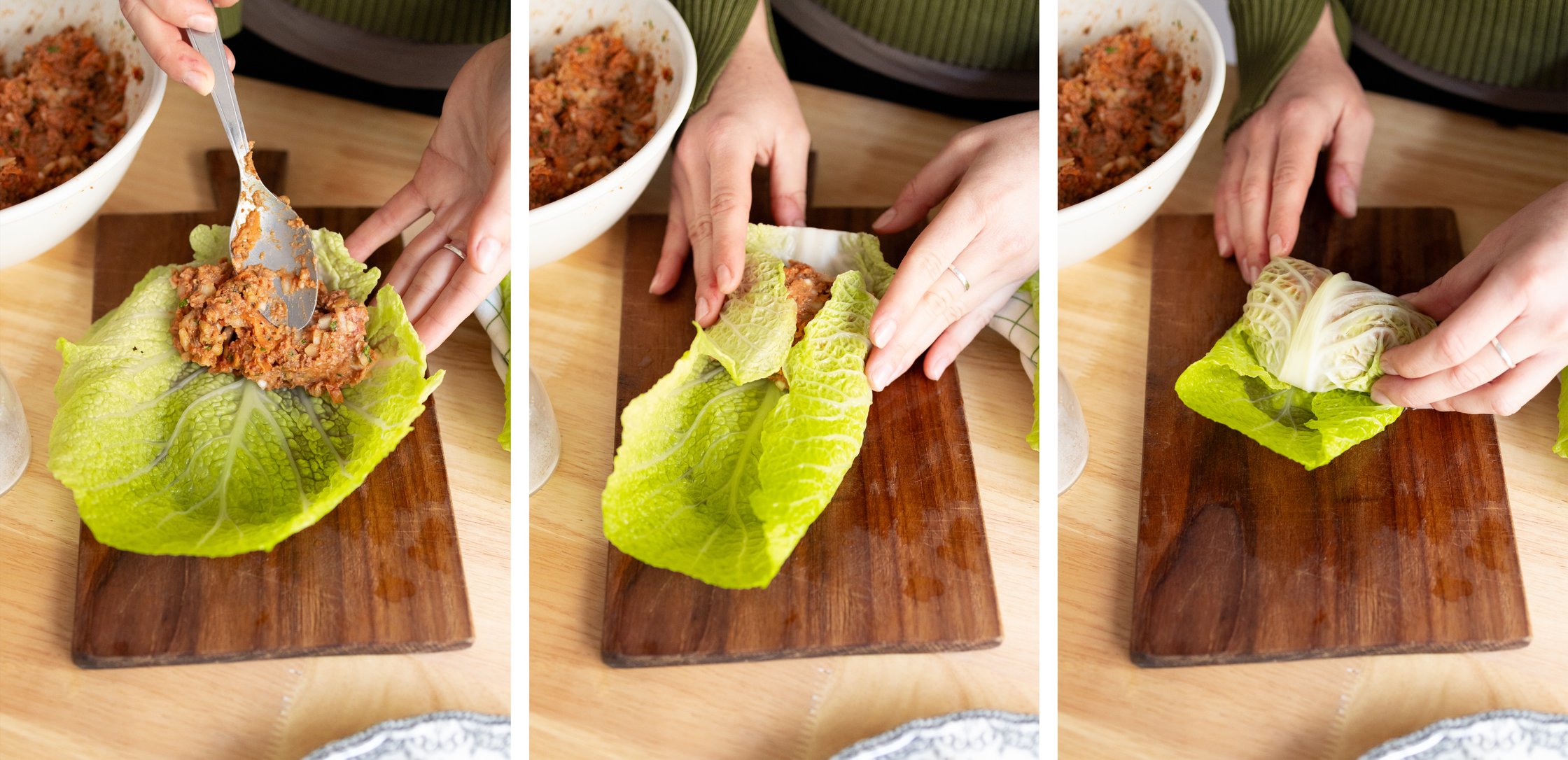 vegane Kohlrouladen mit Linsen-Hack-Füllung