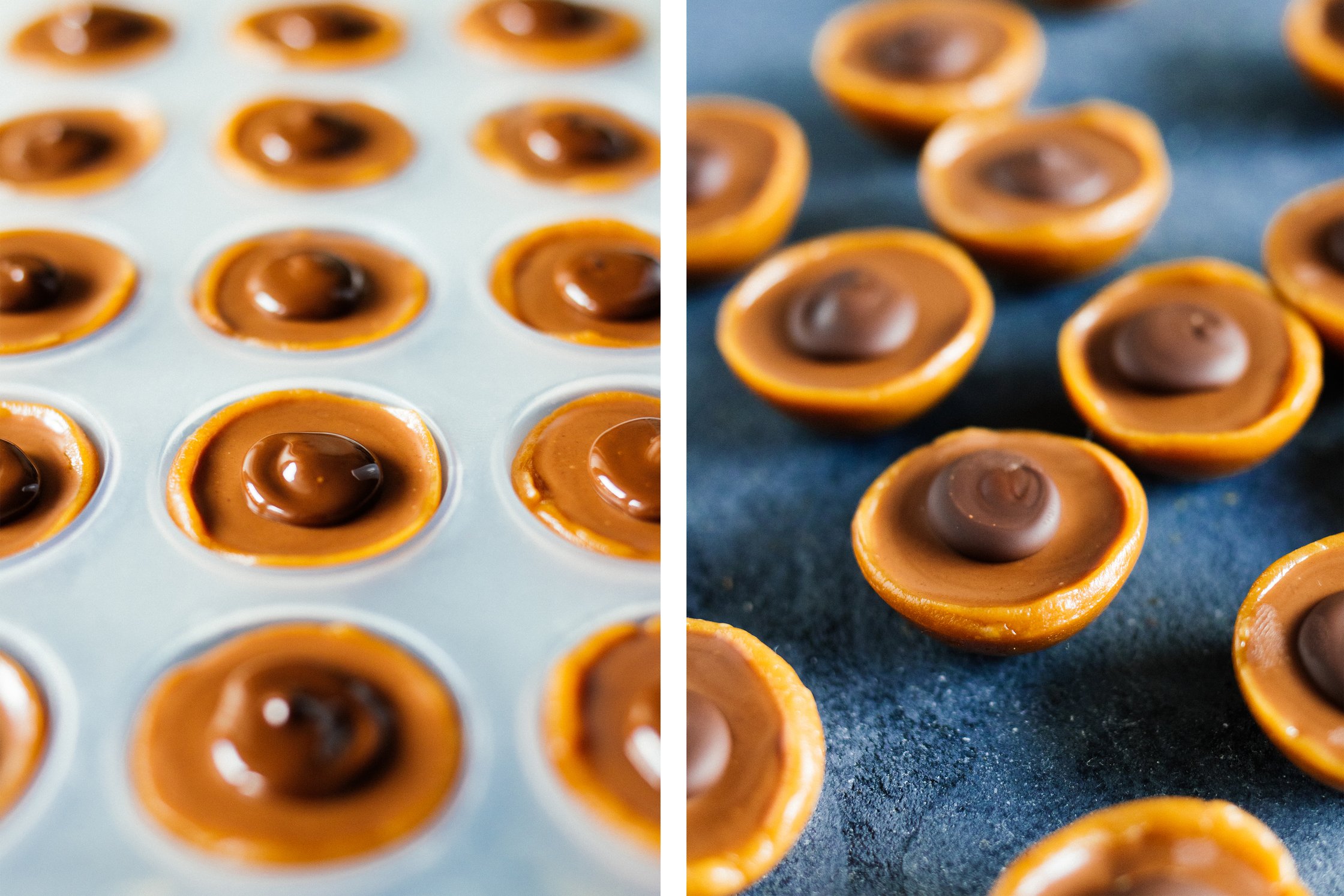 preparing vegan toffifee