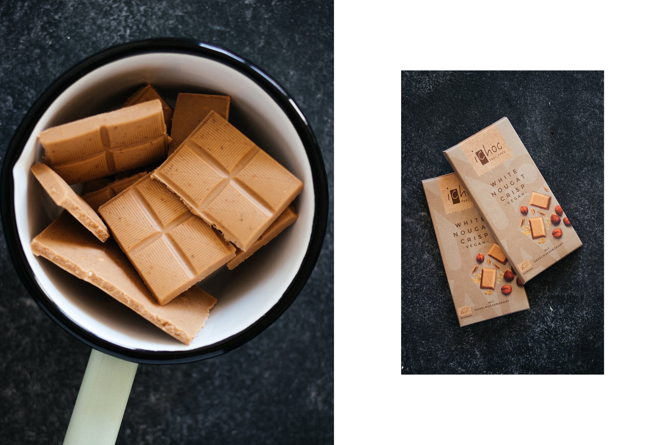 vegan nougat chocolate from ichoc